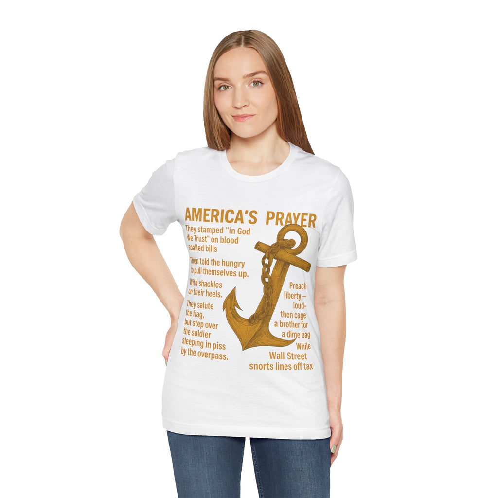 America's Prayer Anchor Tee — Patriotic Poem Graphic T-Shirt