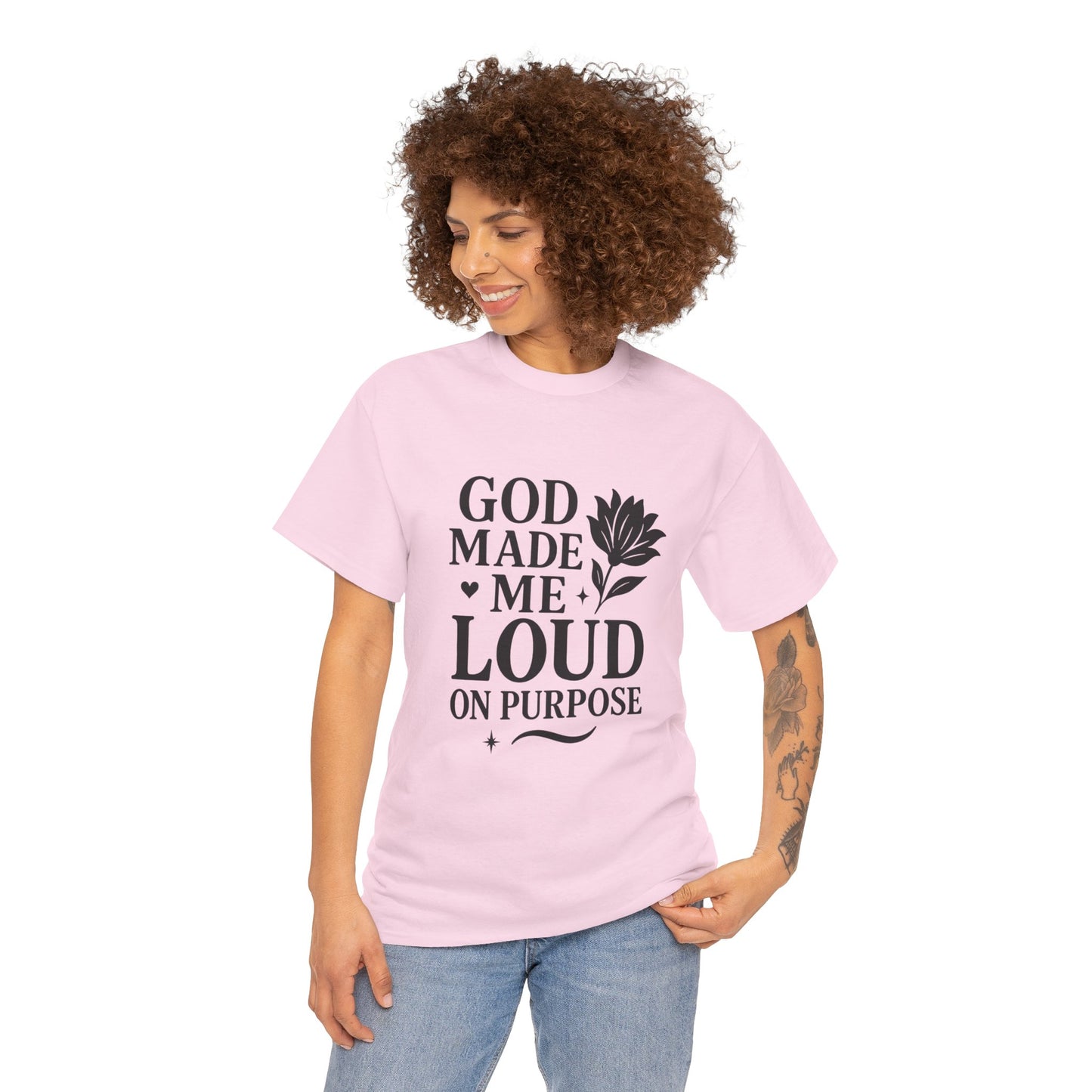 Unisex Heavy Cotton Tee with Inspirational Quote