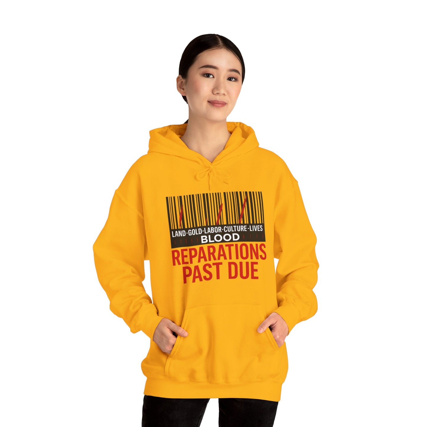 Reparations Theme Hoodie - Unisex Heavy Blend Sweatshirt, Black History Month Apparel, Social Justice Clothing, Protest Wear, Activist [...]