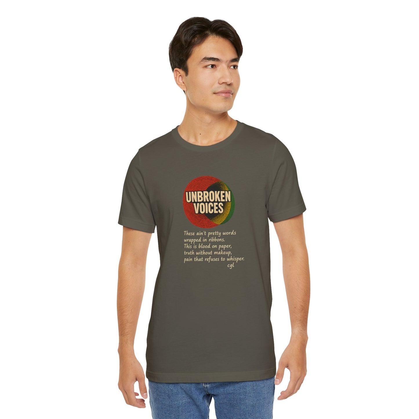 Empowering Unisex Tee - Unbroken Voices, Inspirational T-Shirt