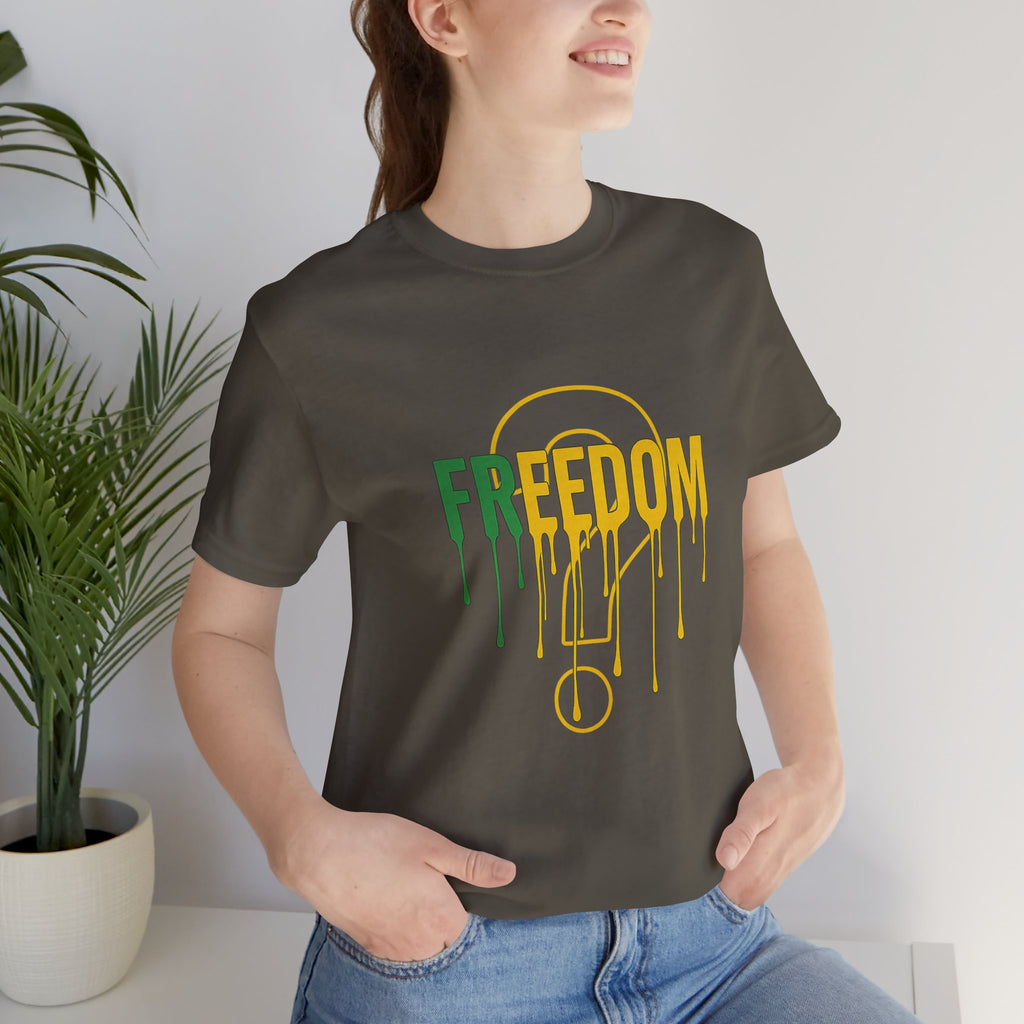 Freedom Drip Graphic Tee for Unisex, Casual T-Shirt for Men & Women