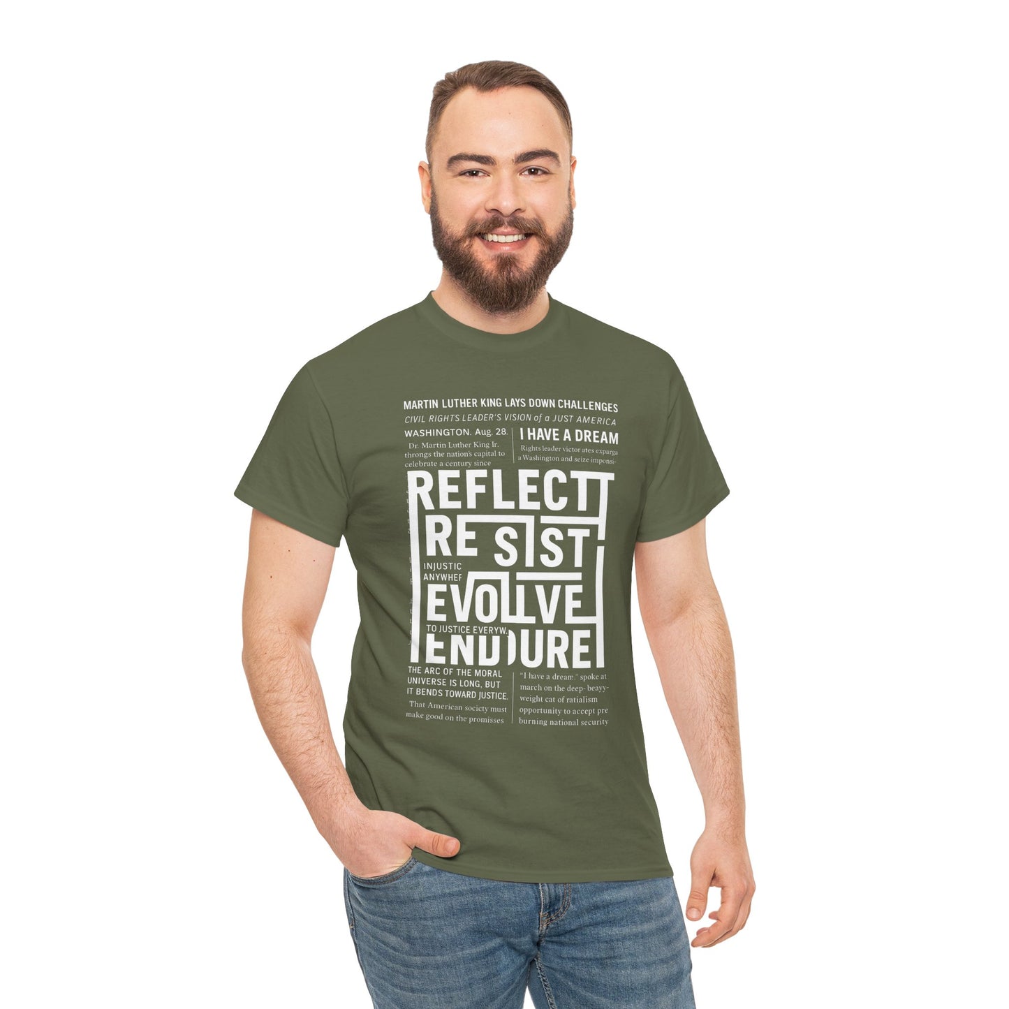 Inspirational Quote Unisex Heavy Cotton Tee - Perfect for Activism.