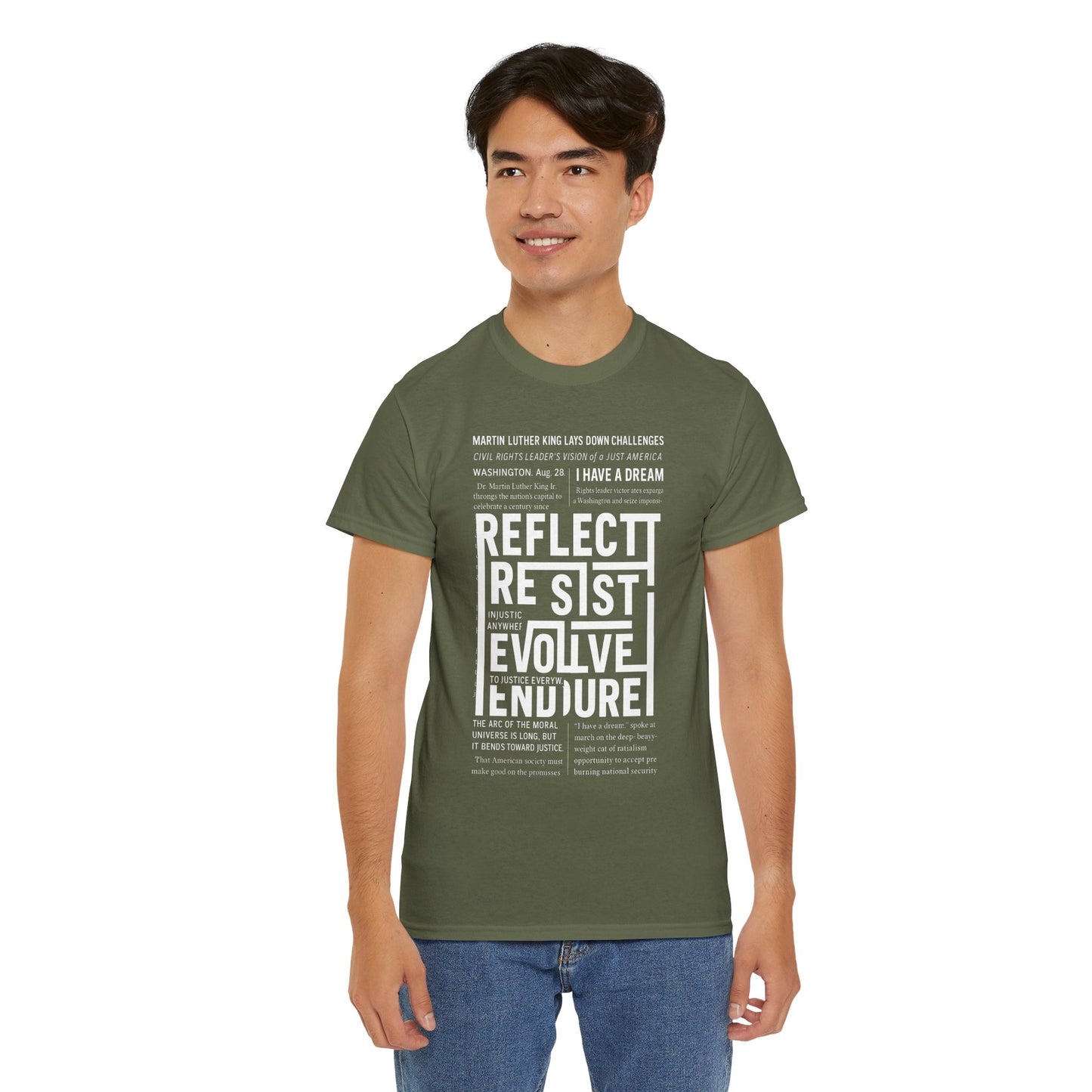 Inspirational Quote Unisex Heavy Cotton Tee - Perfect for Activism.