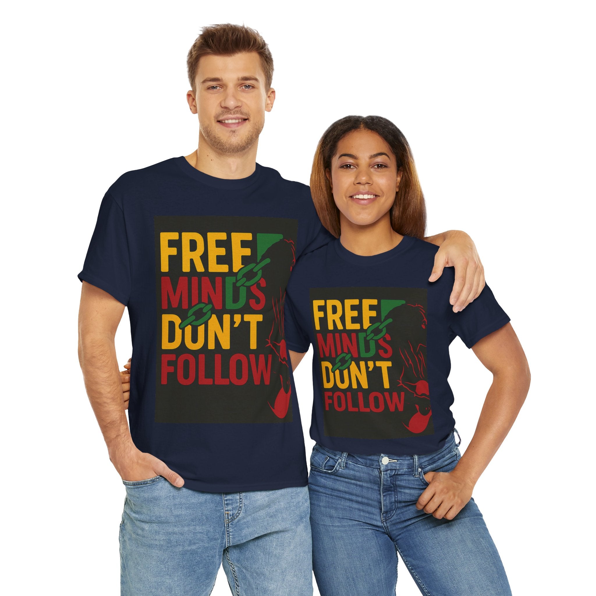Free Minds Unisex Heavy Cotton Tee - Gift for Empowerment, Activism Outfit