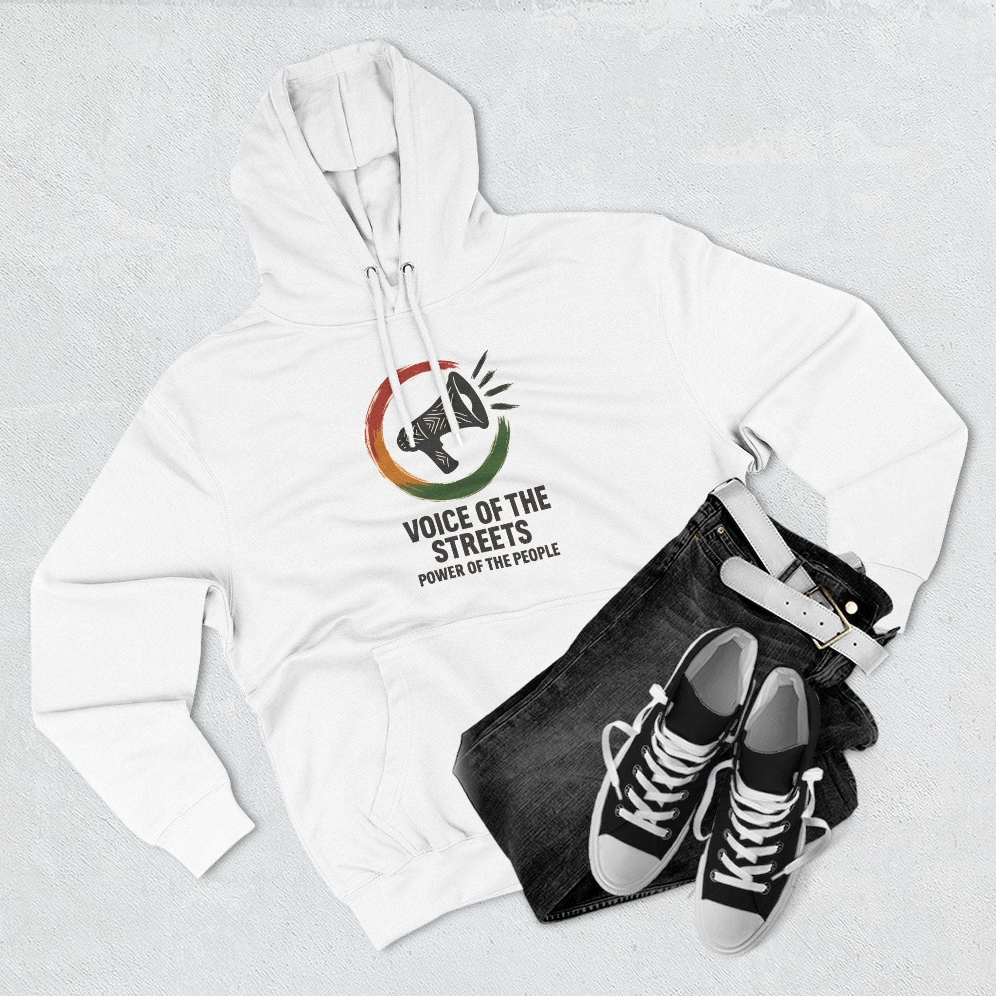 Empowering Voice of the Streets Hoodie, Unisex Fleece Hoodie, Casual Streetwear, Gift for Activists, Cozy Everyday Wear