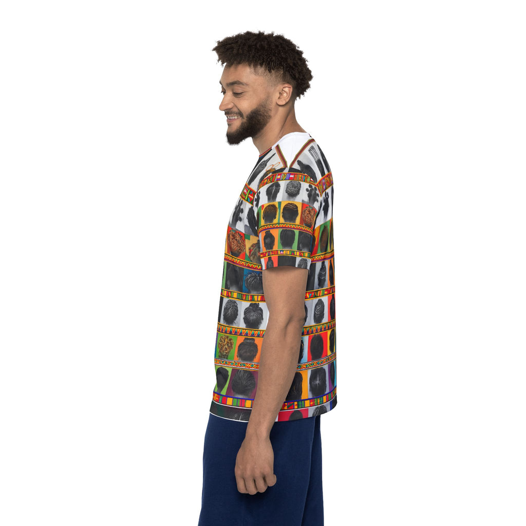 African Heritage Patterned Jersey — Ancestral Silhouettes All-Over Print