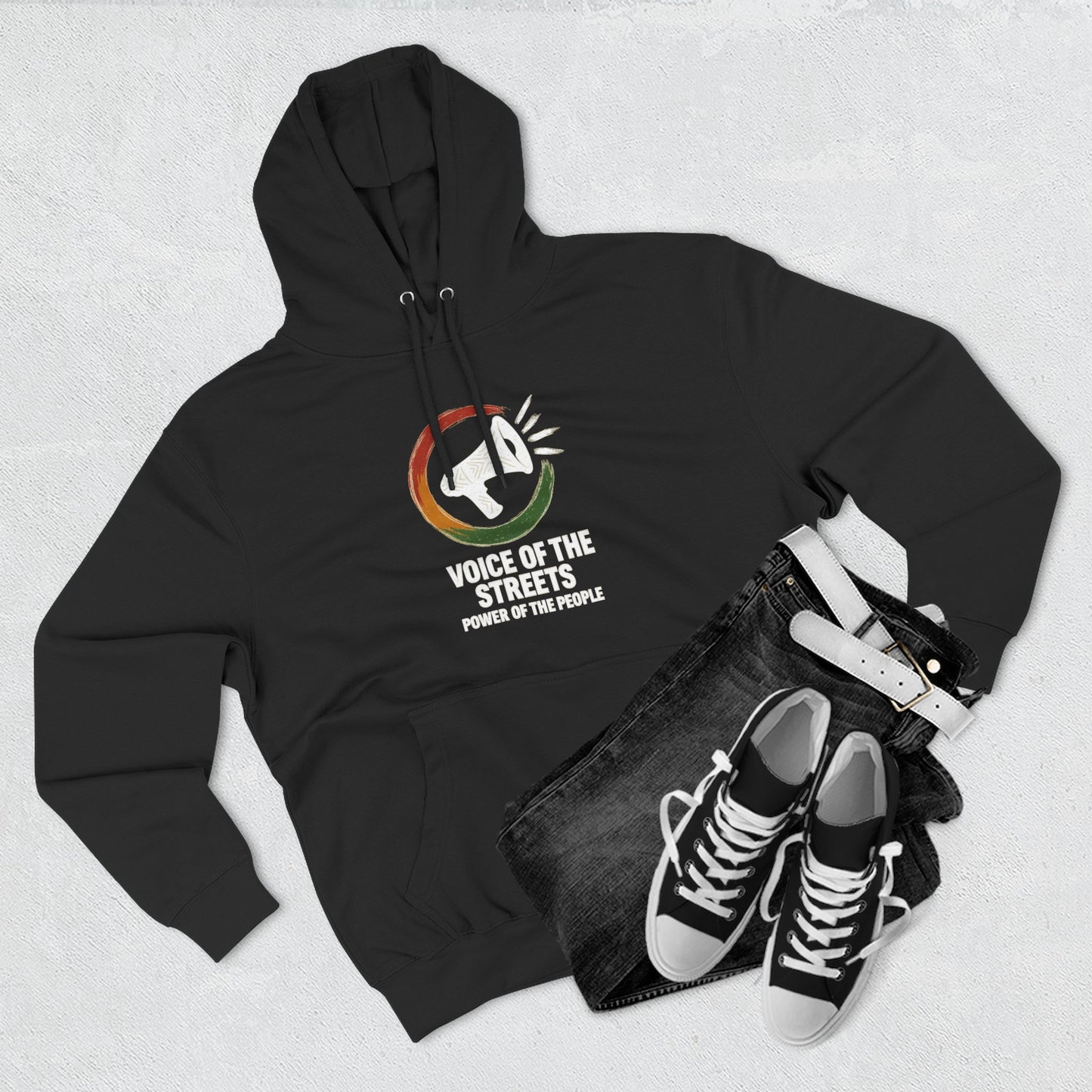 Voice of the Streets Fleece Hoodie | Urban Apparel for Comfort and Style | Perfect for Gifts, Casual Wear, Street Culture