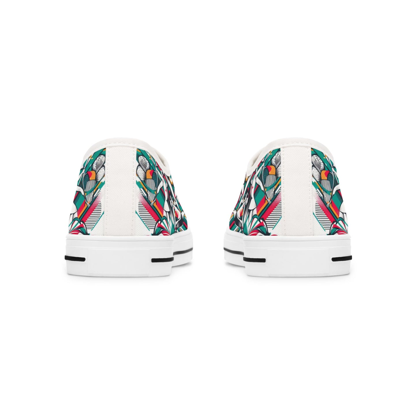 Vibrant Art Print Sneakers | Customizable Women's Low Top Sneakers