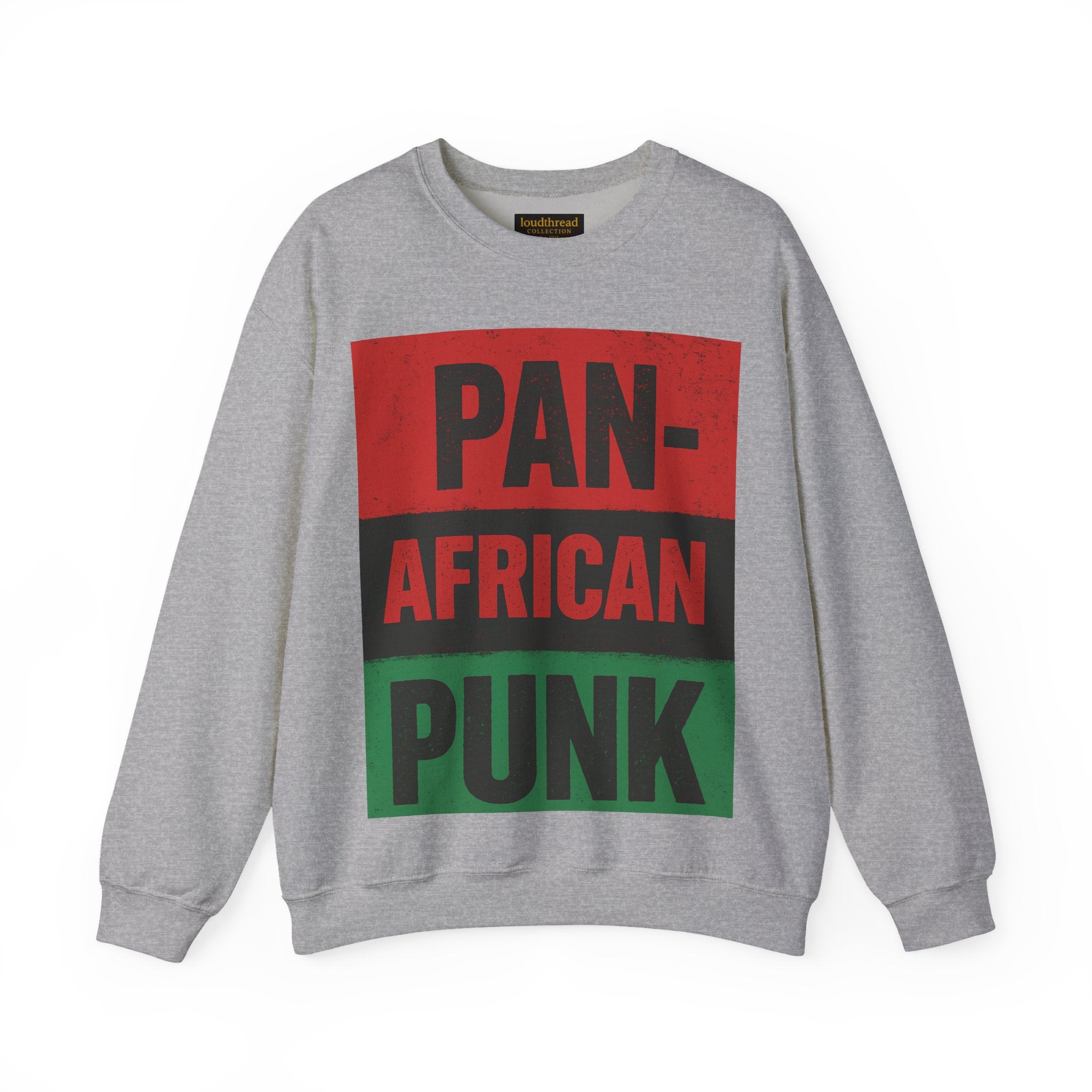 Crewneck Sweatshirt — "Pan-African Punk" Flag Graphic