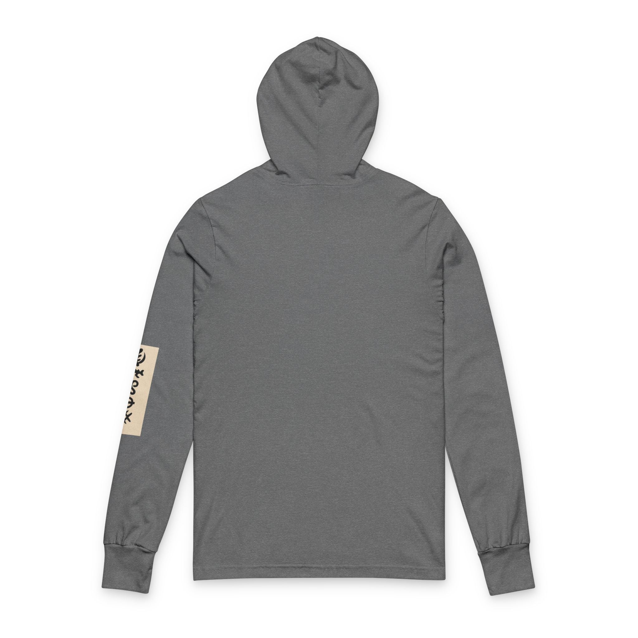 Hooded Long Sleeve Tee — "Even Shattered Glass Can Catch the Sun" Inspirational Graphic