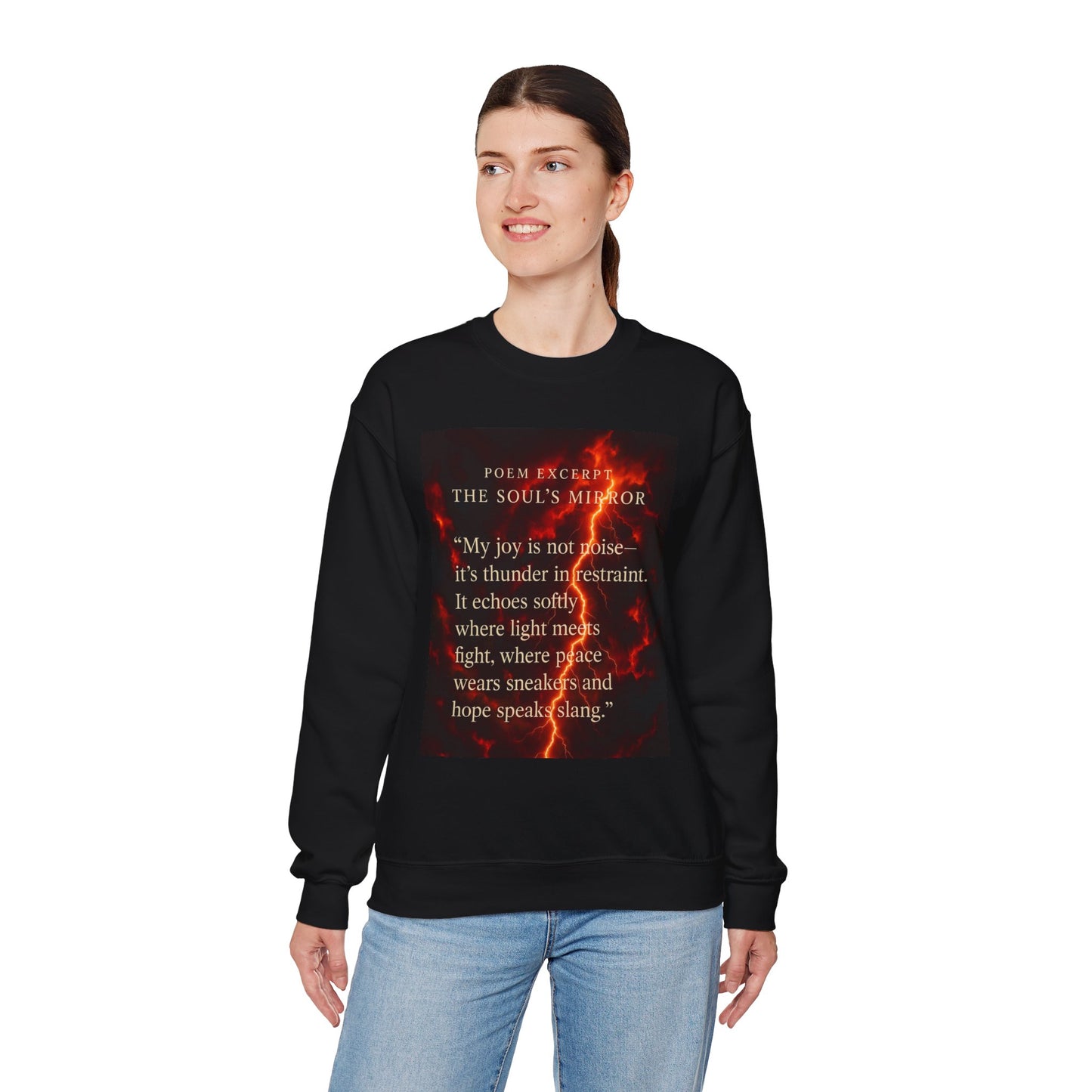 Soul's Mirror Inspirational Crewneck Sweatshirt, Motivational Apparel.