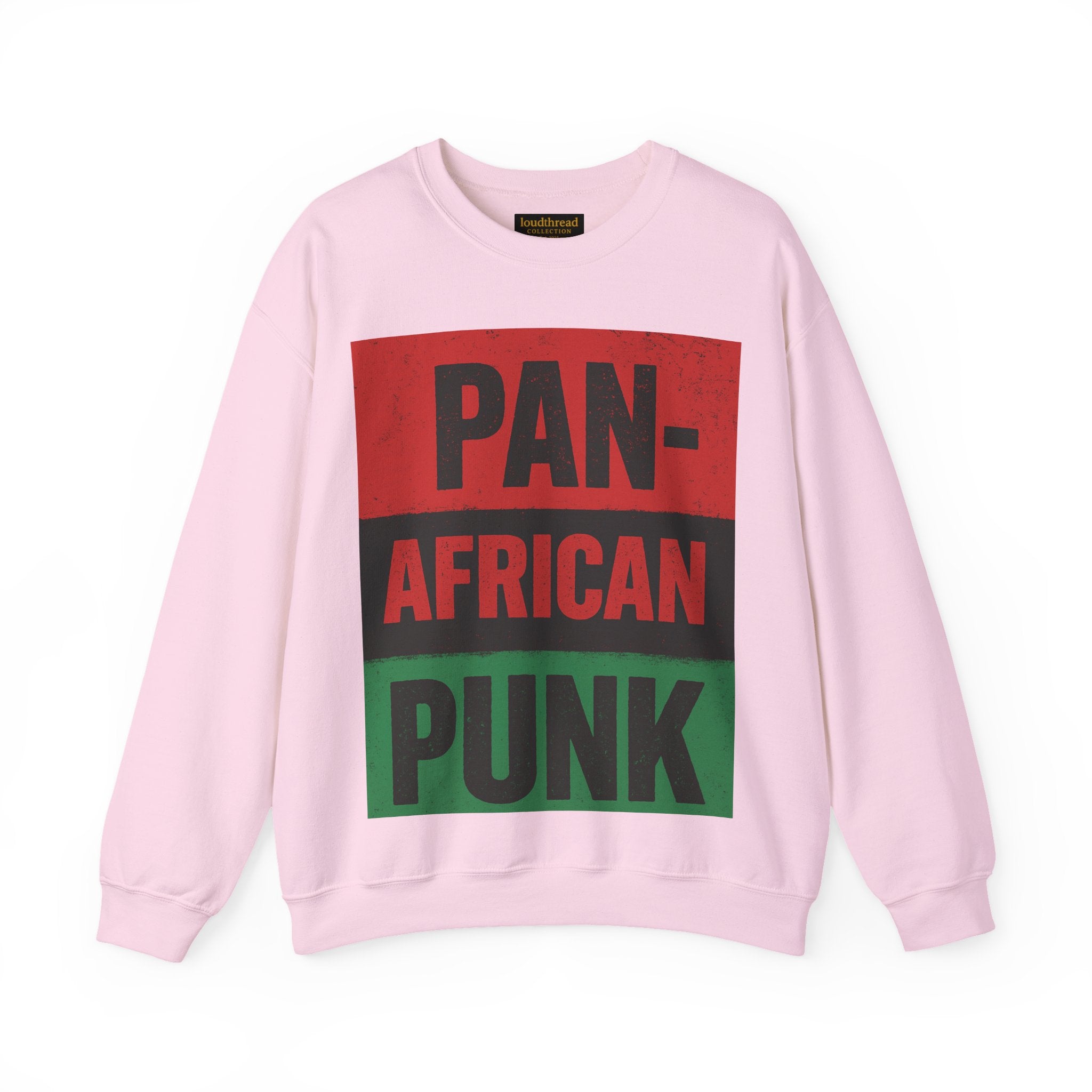 Crewneck Sweatshirt — "Pan-African Punk" Flag Graphic