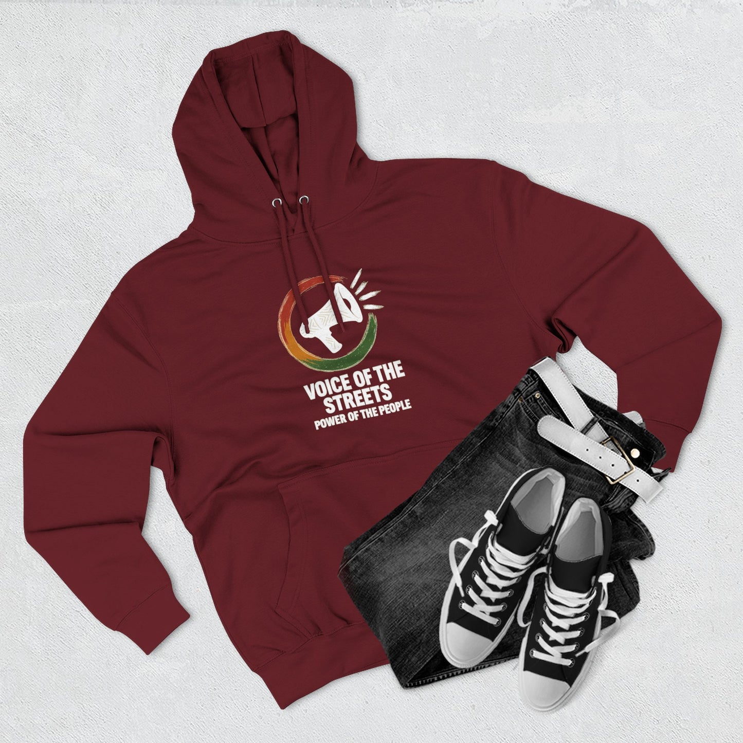 Voice of the Streets Fleece Hoodie | Urban Apparel for Comfort and Style | Perfect for Gifts, Casual Wear, Street Culture