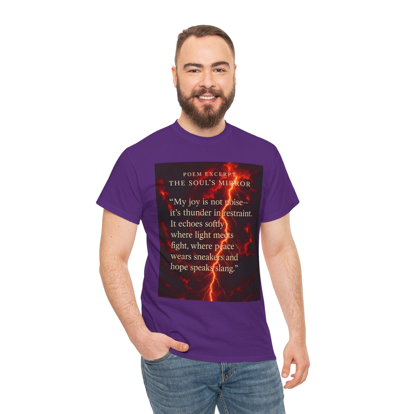 Soul's Mirror Poem Tee, Unisex Heavy Cotton Shirt, Inspirational T-Shirt