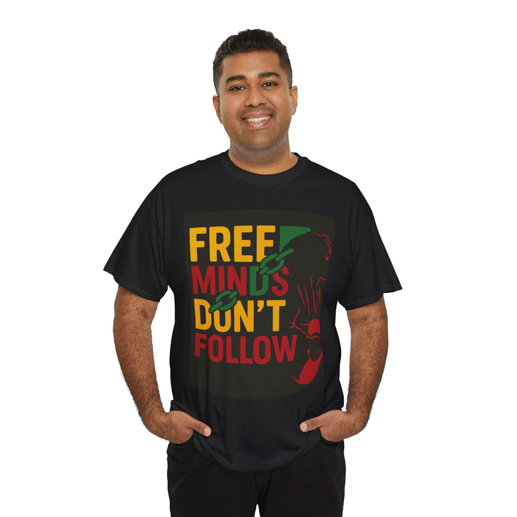Free Minds Unisex Heavy Cotton Tee - Gift for Empowerment, Activism Outfit