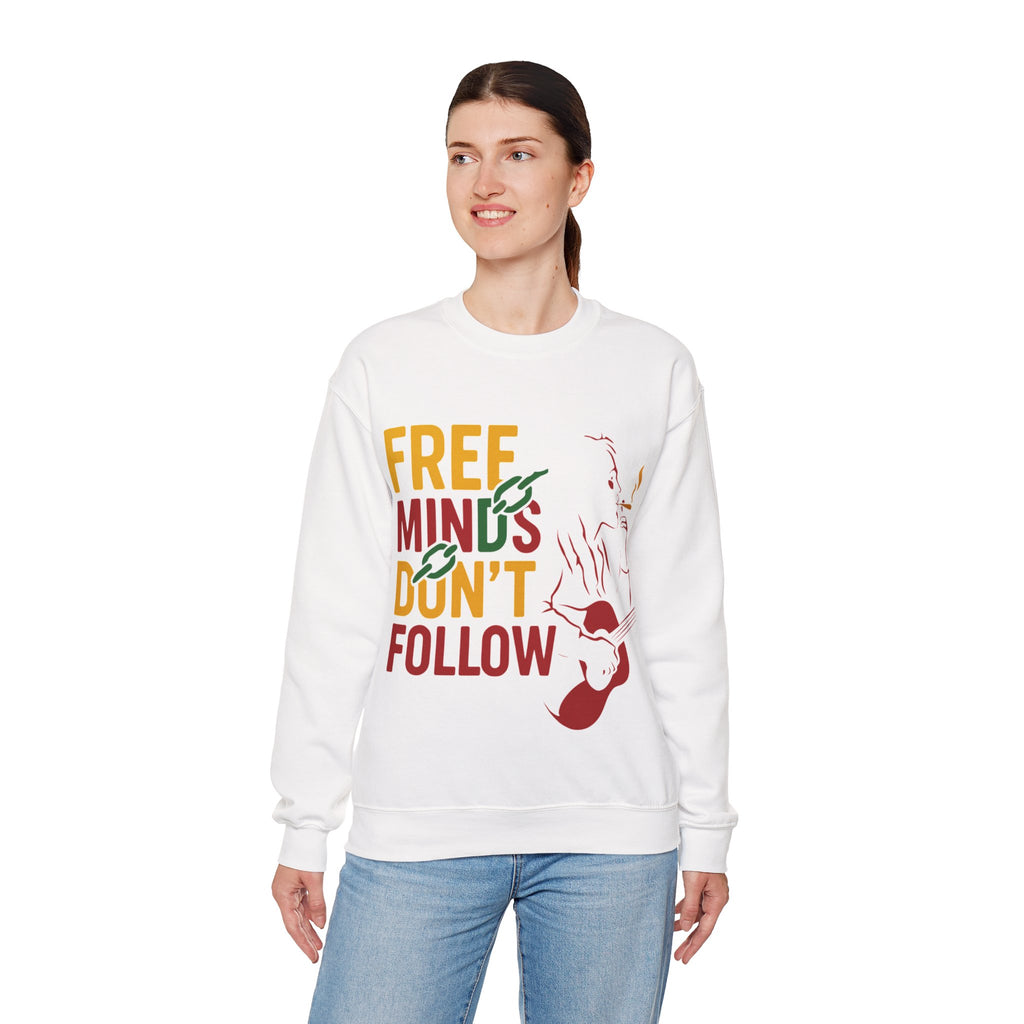 Inspirational Music Quote Sweatshirt, Unisex Fashion, Rasta Guitarist Line Art Unisex Sweatshirt, Motivational Clothing