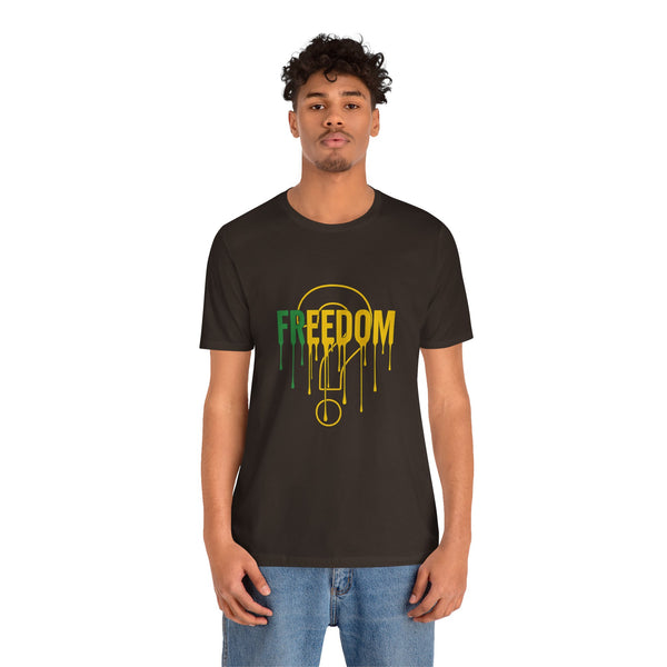 Freedom Drip Graphic Tee for Unisex, Casual T-Shirt for Men & Women