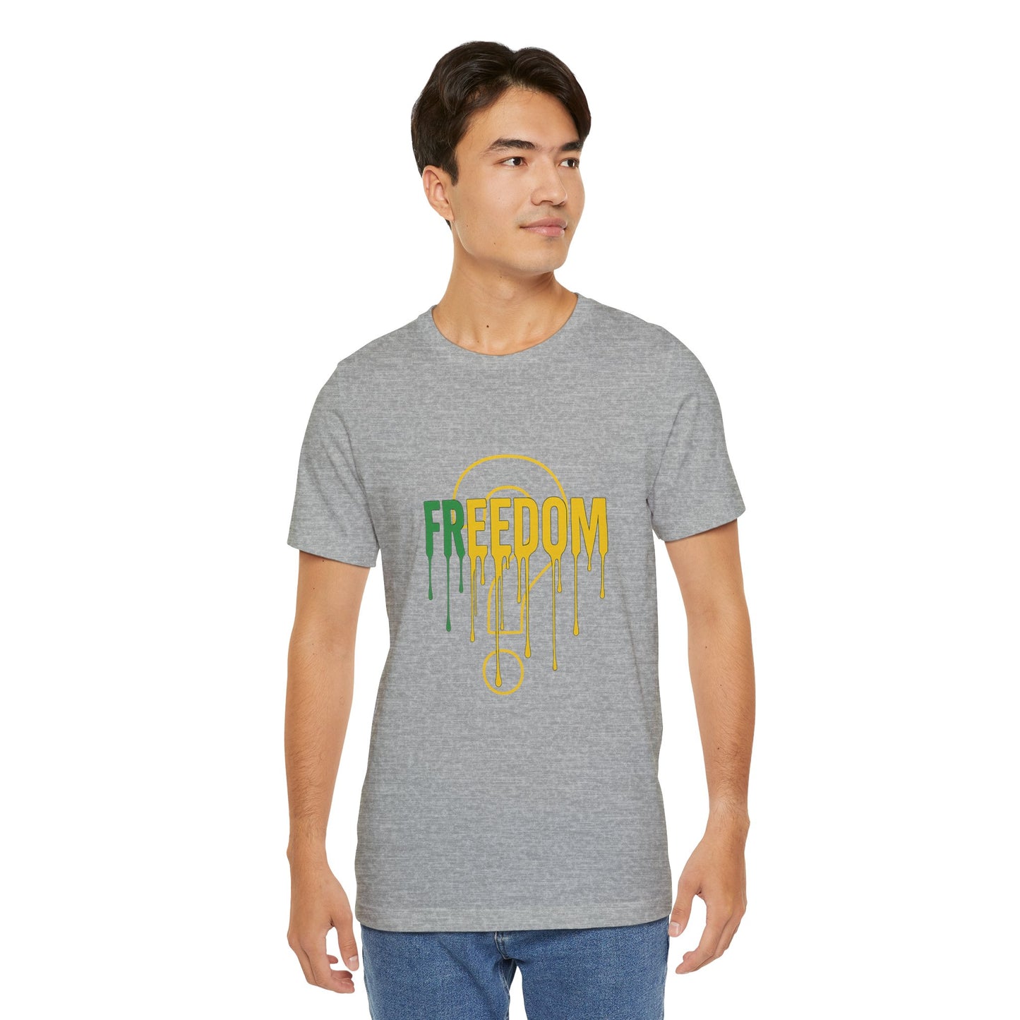 Freedom Drip Graphic Tee for Unisex, Casual T-Shirt for Men & Women
