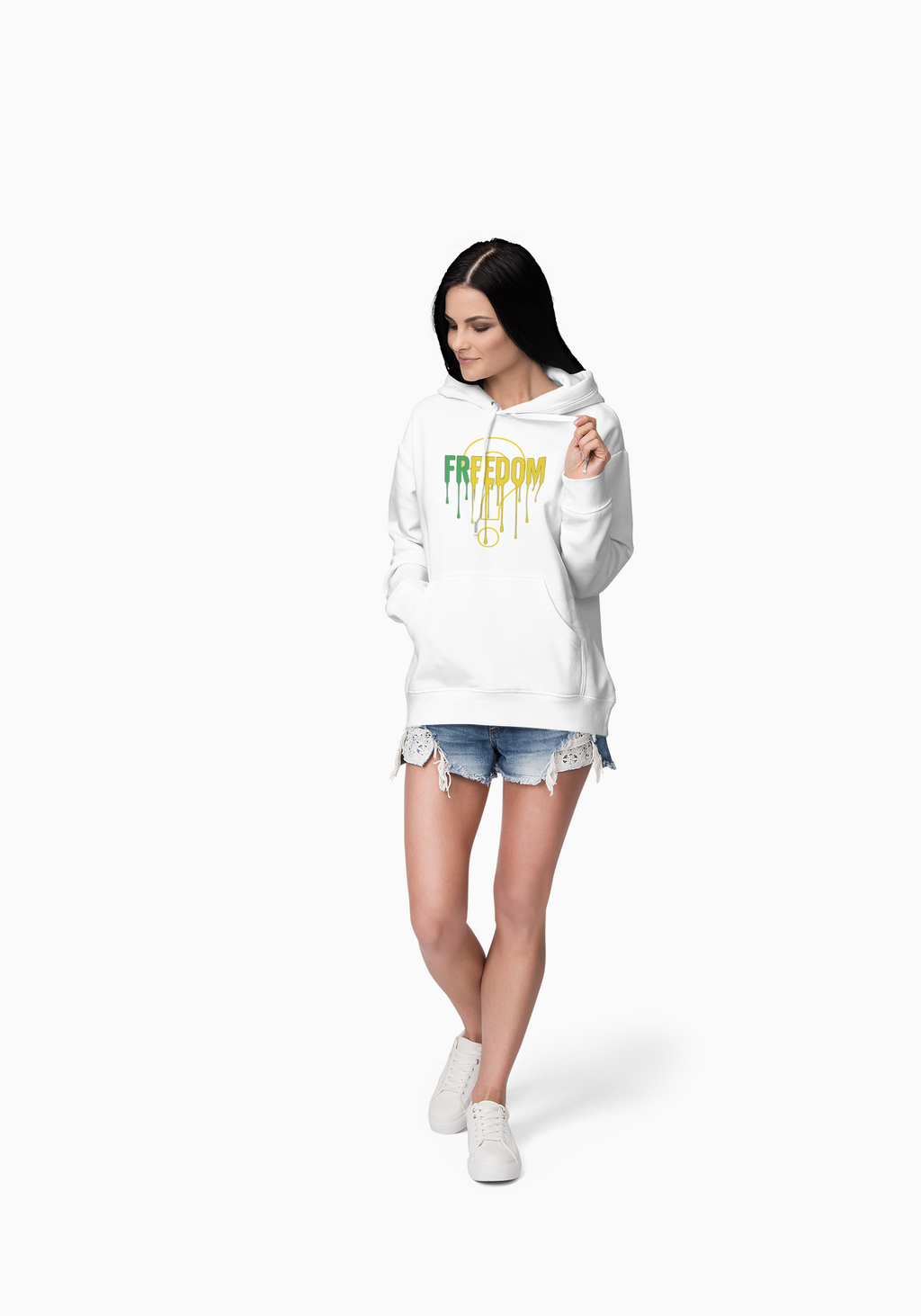Freedom Graphic Unisex Hoodie, Casual Streetwear Top