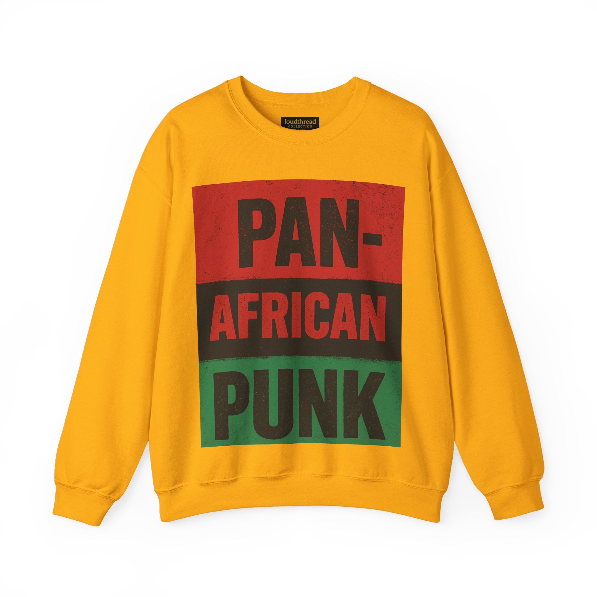 Crewneck Sweatshirt — "Pan-African Punk" Flag Graphic