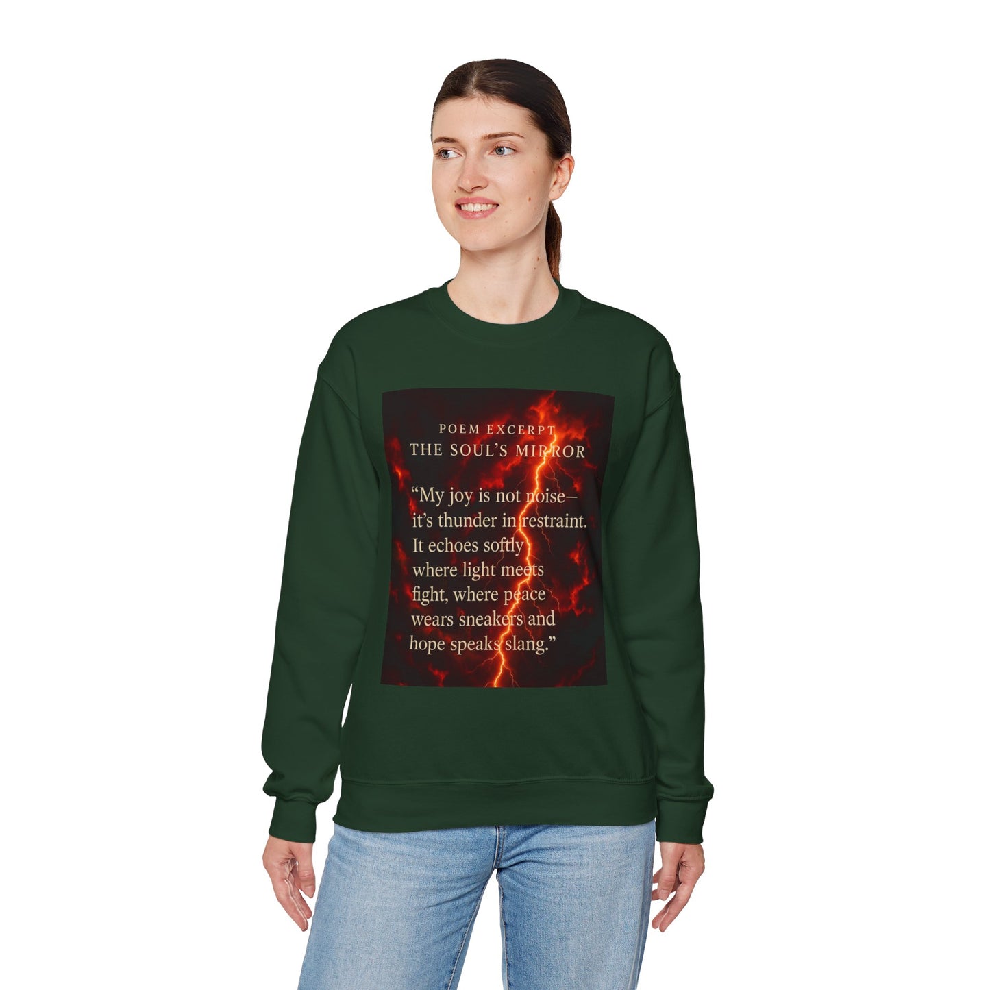 Soul's Mirror Inspirational Crewneck Sweatshirt, Motivational Apparel.