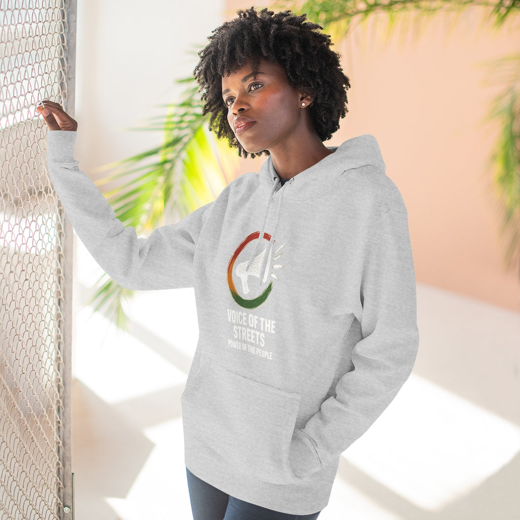 Voice of the Streets Fleece Hoodie | Urban Apparel for Comfort and Style | Perfect for Gifts, Casual Wear, Street Culture