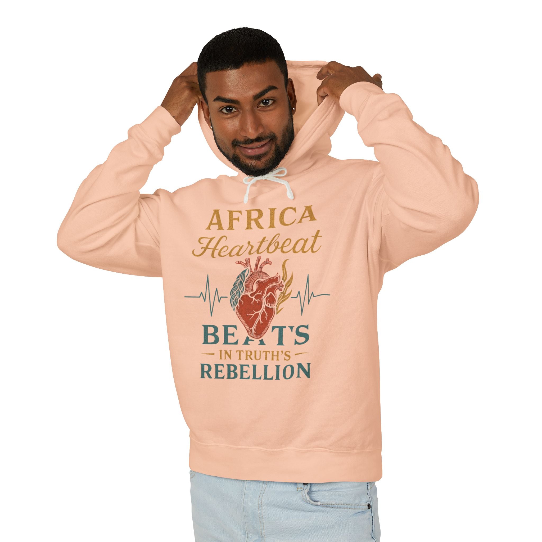 Africa Heartbeat Unisex Lightweight Hoodie