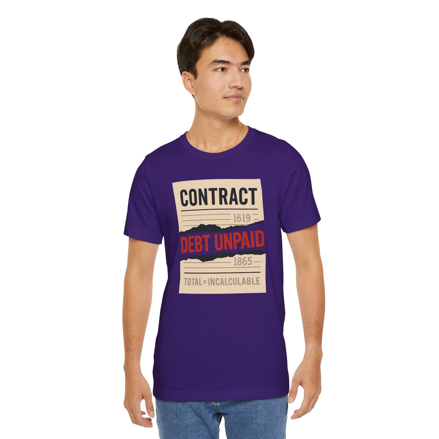 Debt Unpaid Graphic Tee, Unisex Short Sleeve Shirt, Casual Wear, Statement T-Shirt, Unique Gift, History Inspired Clothing