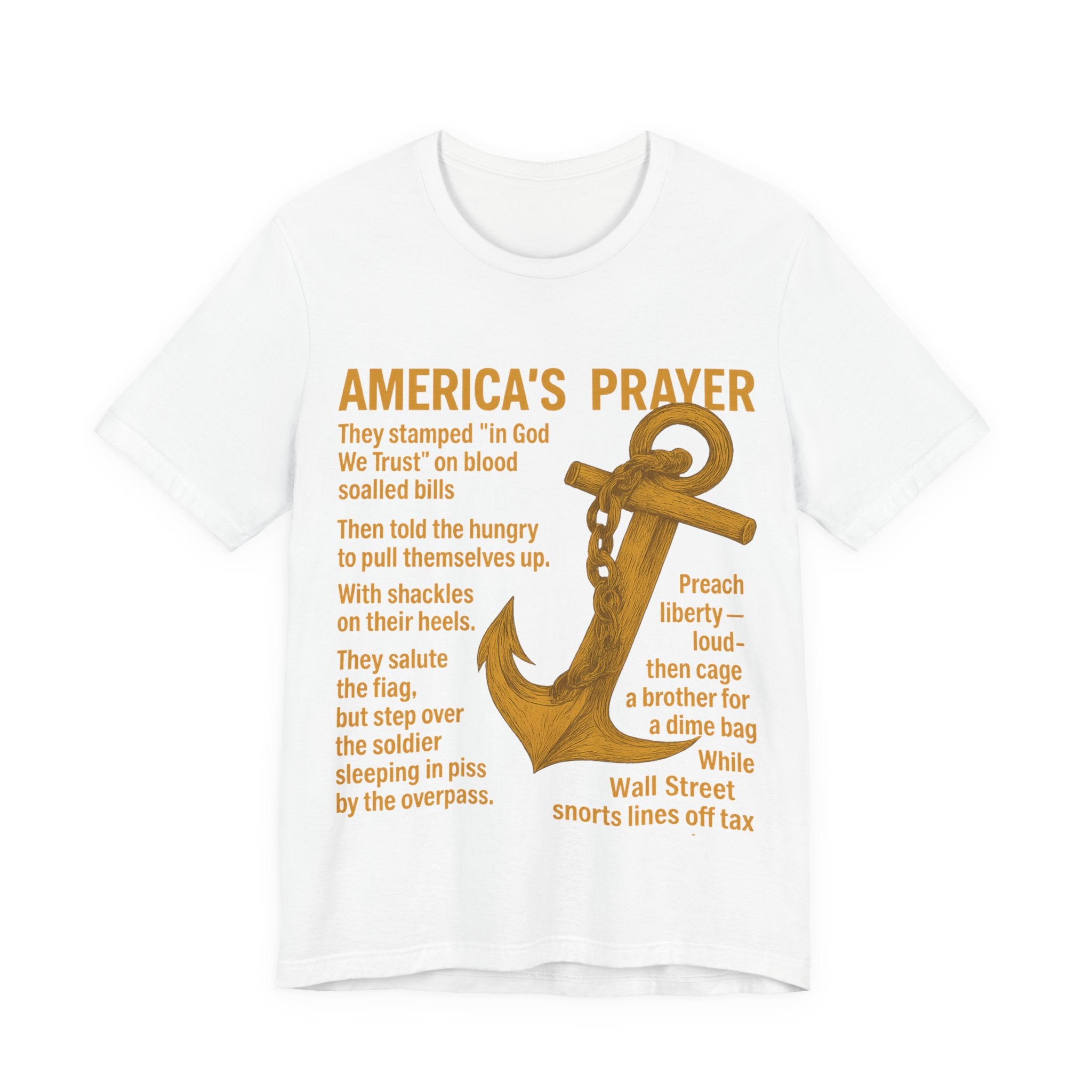 America's Prayer Anchor Tee — Patriotic Poem Graphic T-Shirt