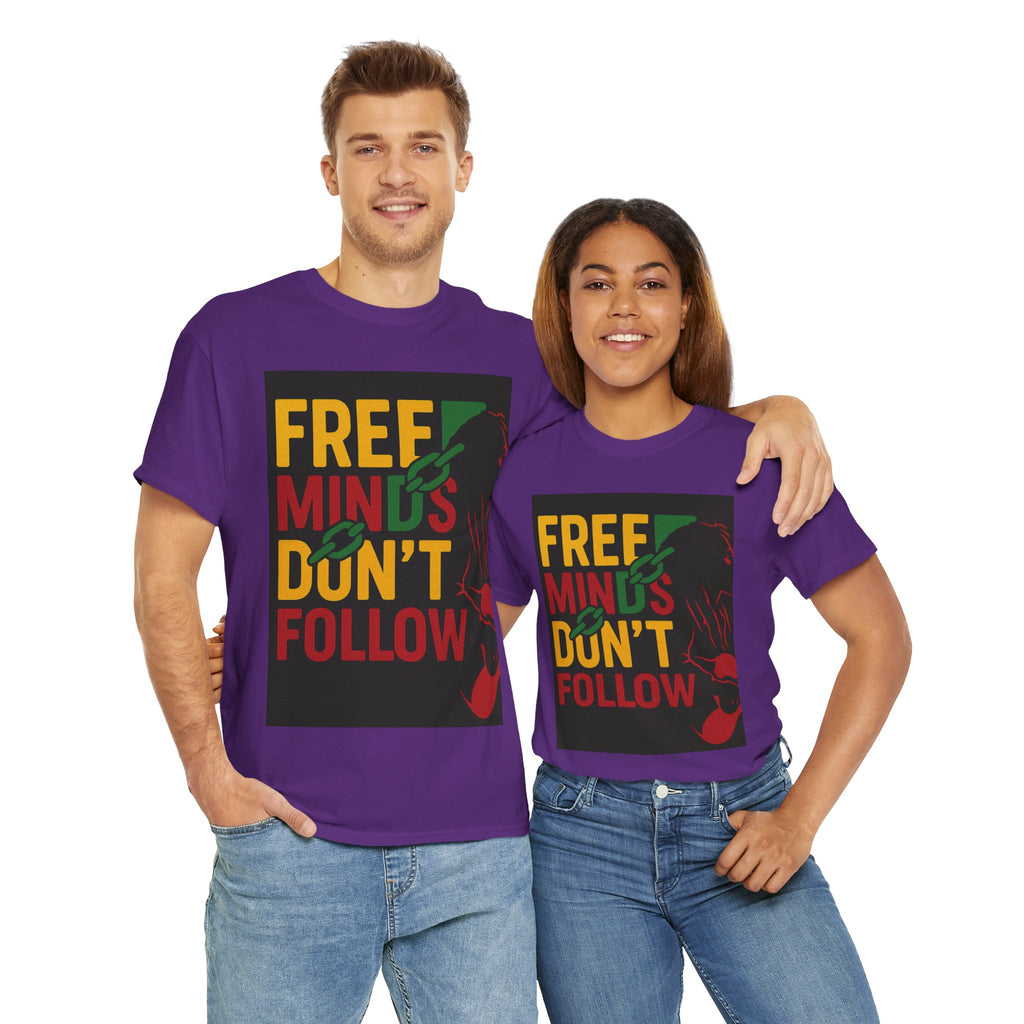 Free Minds Unisex Heavy Cotton Tee - Gift for Empowerment, Activism Outfit