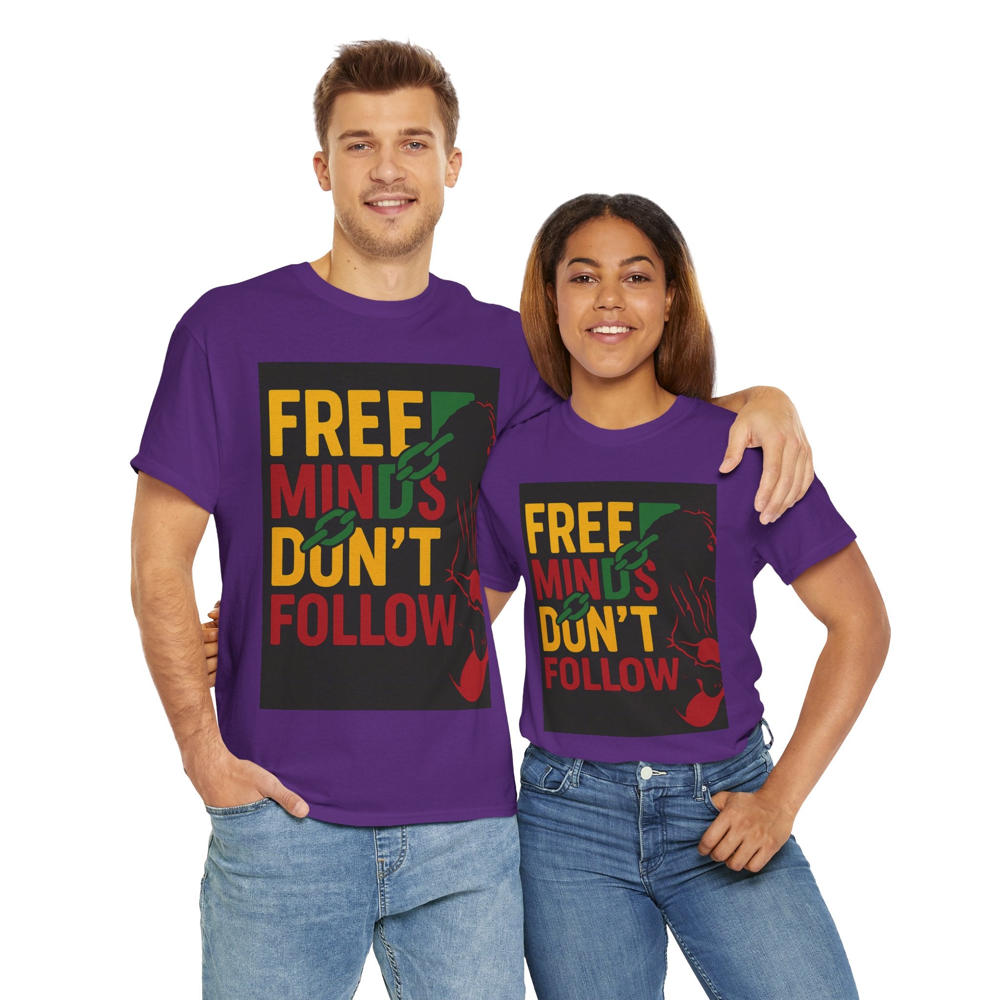 Free Minds Unisex Heavy Cotton Tee - Gift for Empowerment, Activism Outfit