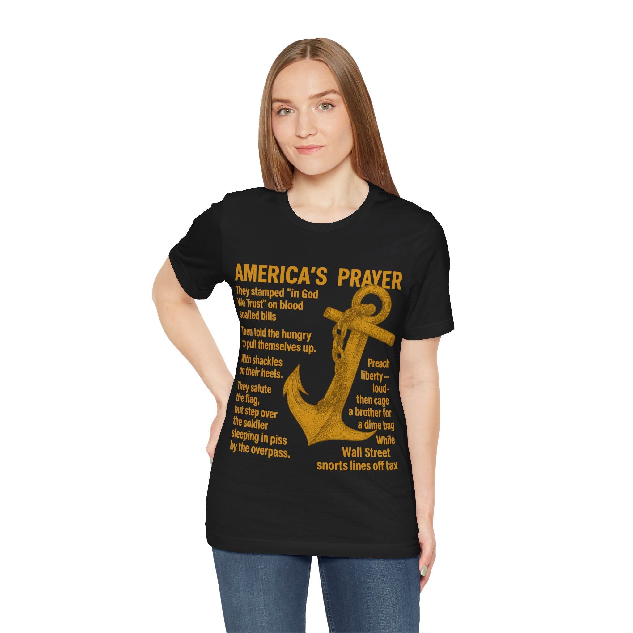 America's Prayer Anchor Tee — Patriotic Poem Graphic T-Shirt