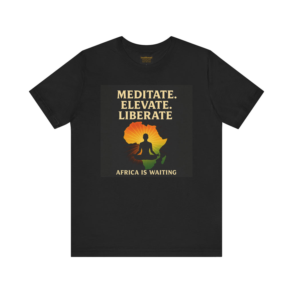 Meditate & Elevate Unisex Black Short Sleeve Tee