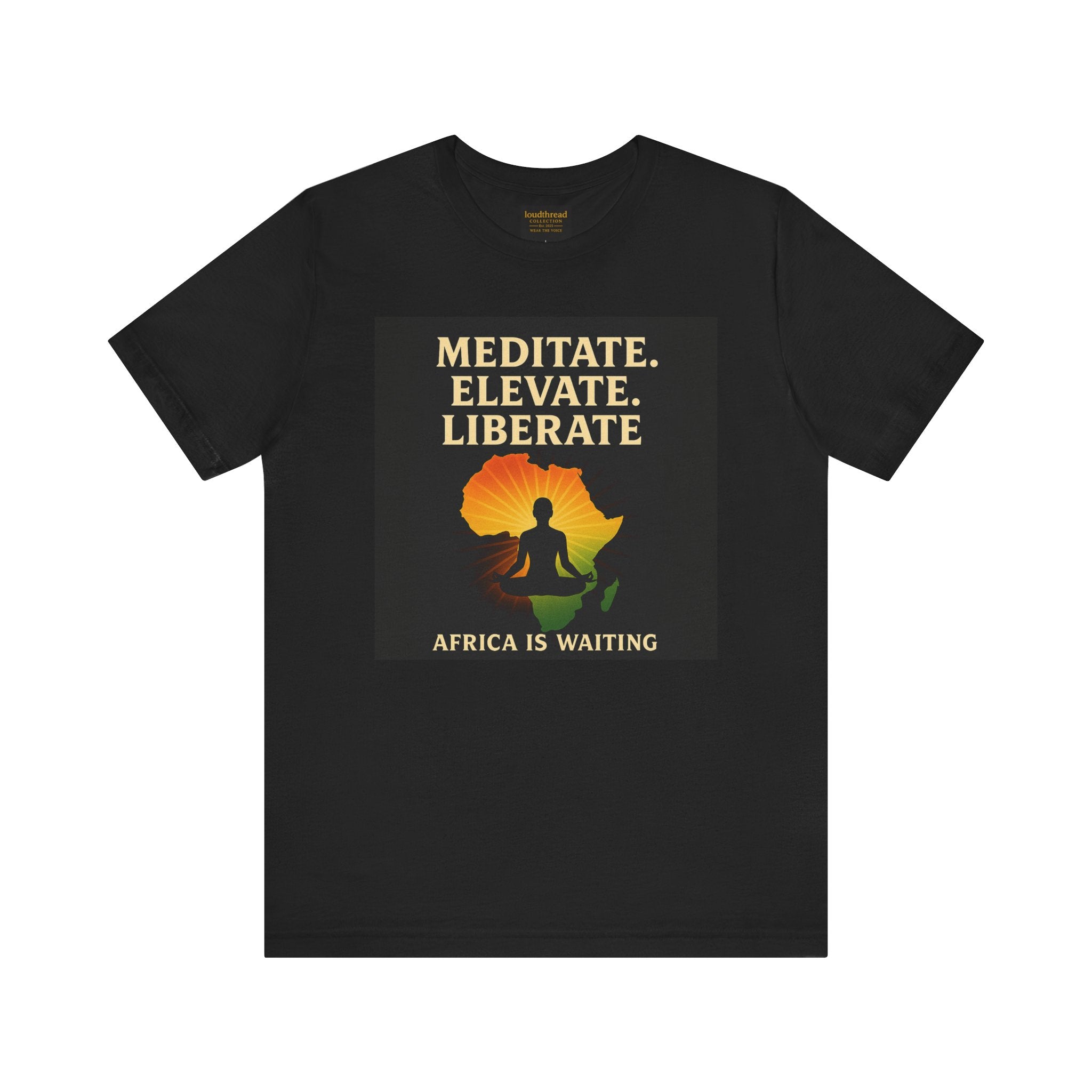 Meditate & Elevate Unisex Black Short Sleeve Tee