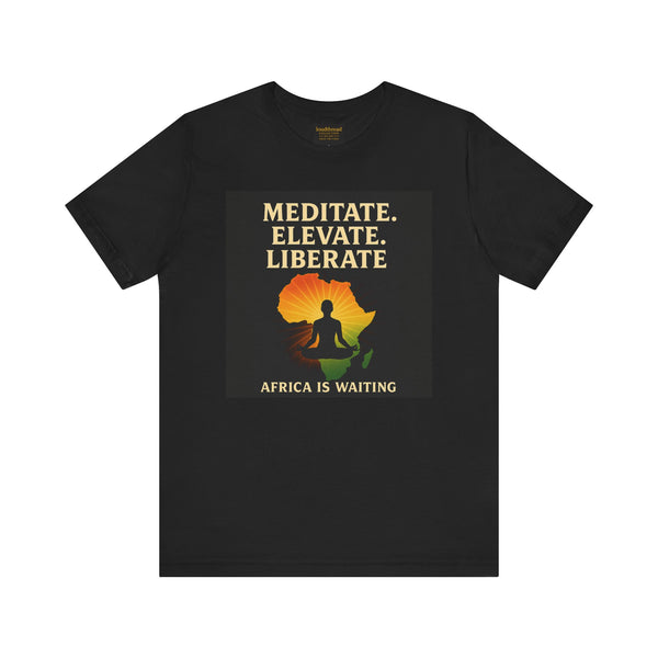 Meditate & Elevate Unisex Black Short Sleeve Tee