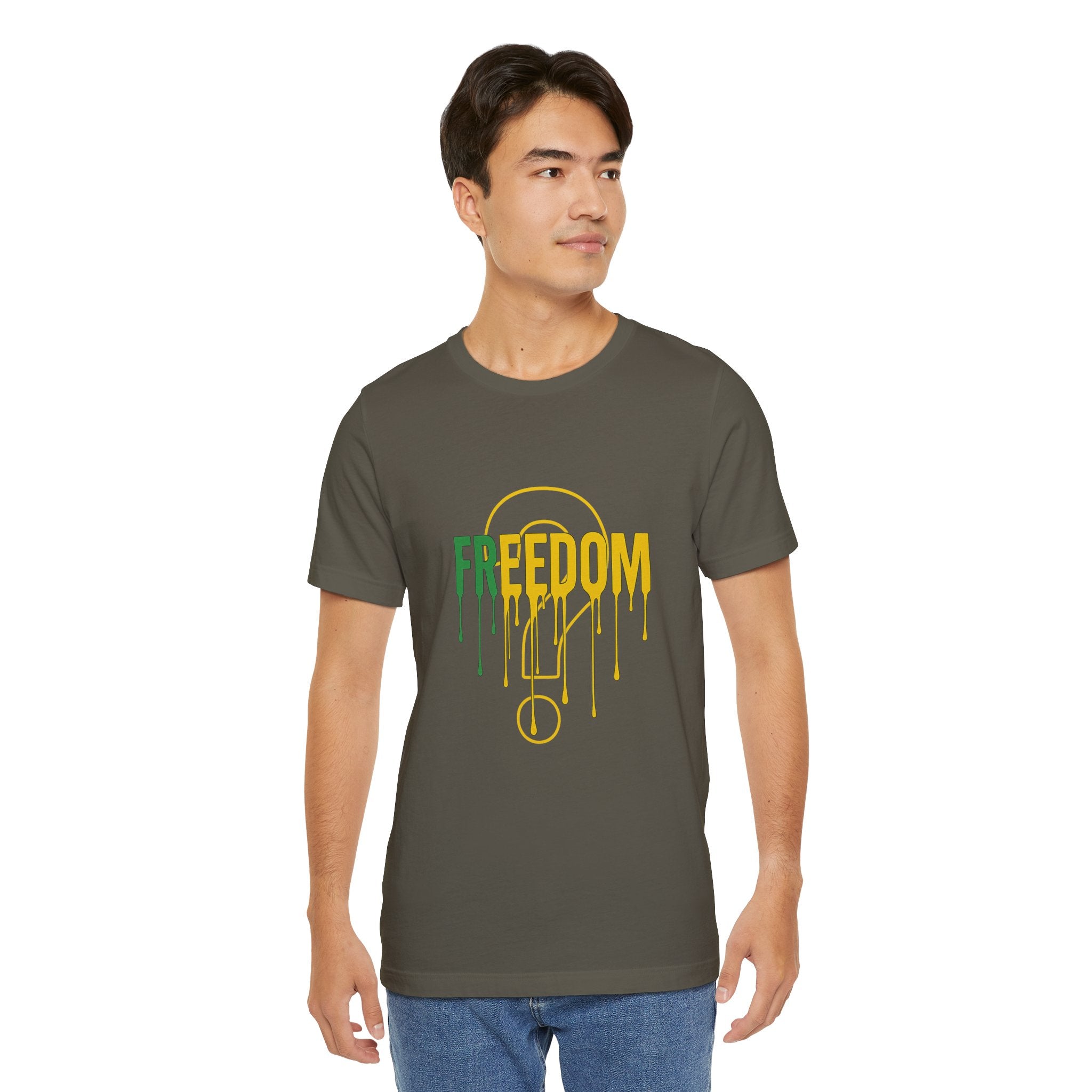 Freedom Drip Graphic Tee for Unisex, Casual T-Shirt for Men & Women