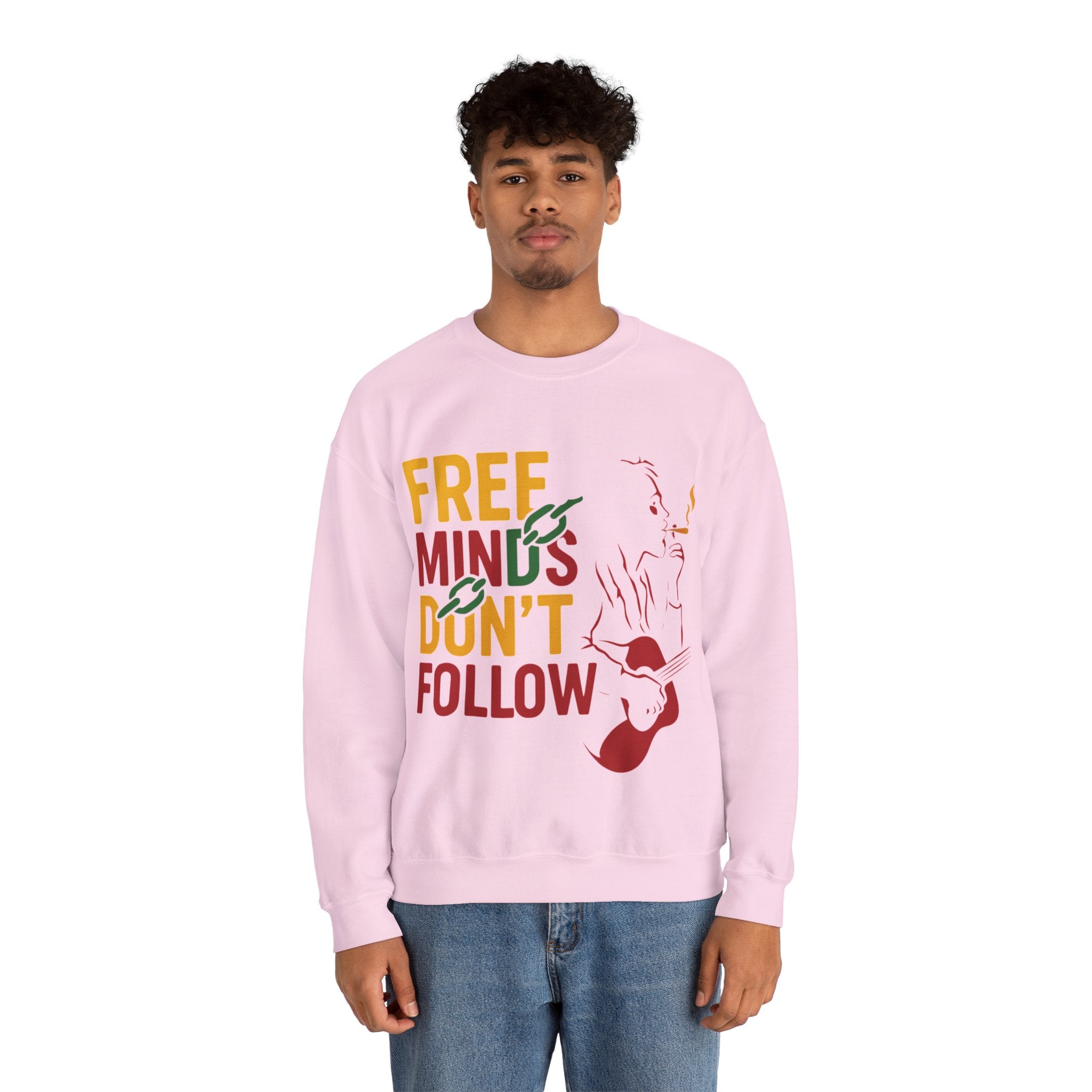 Inspirational Music Quote Sweatshirt, Unisex Fashion, Rasta Guitarist Line Art Unisex Sweatshirt, Motivational Clothing