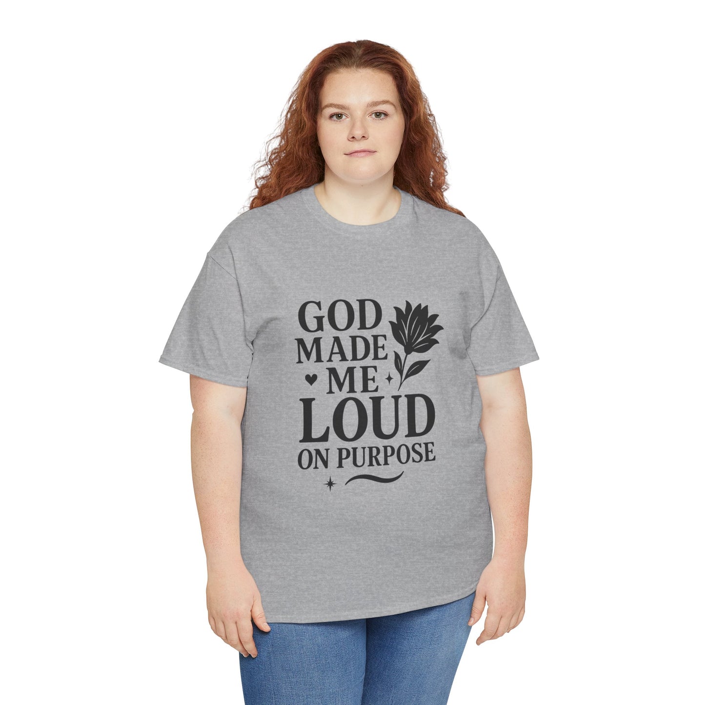 Unisex Heavy Cotton Tee with Inspirational Quote