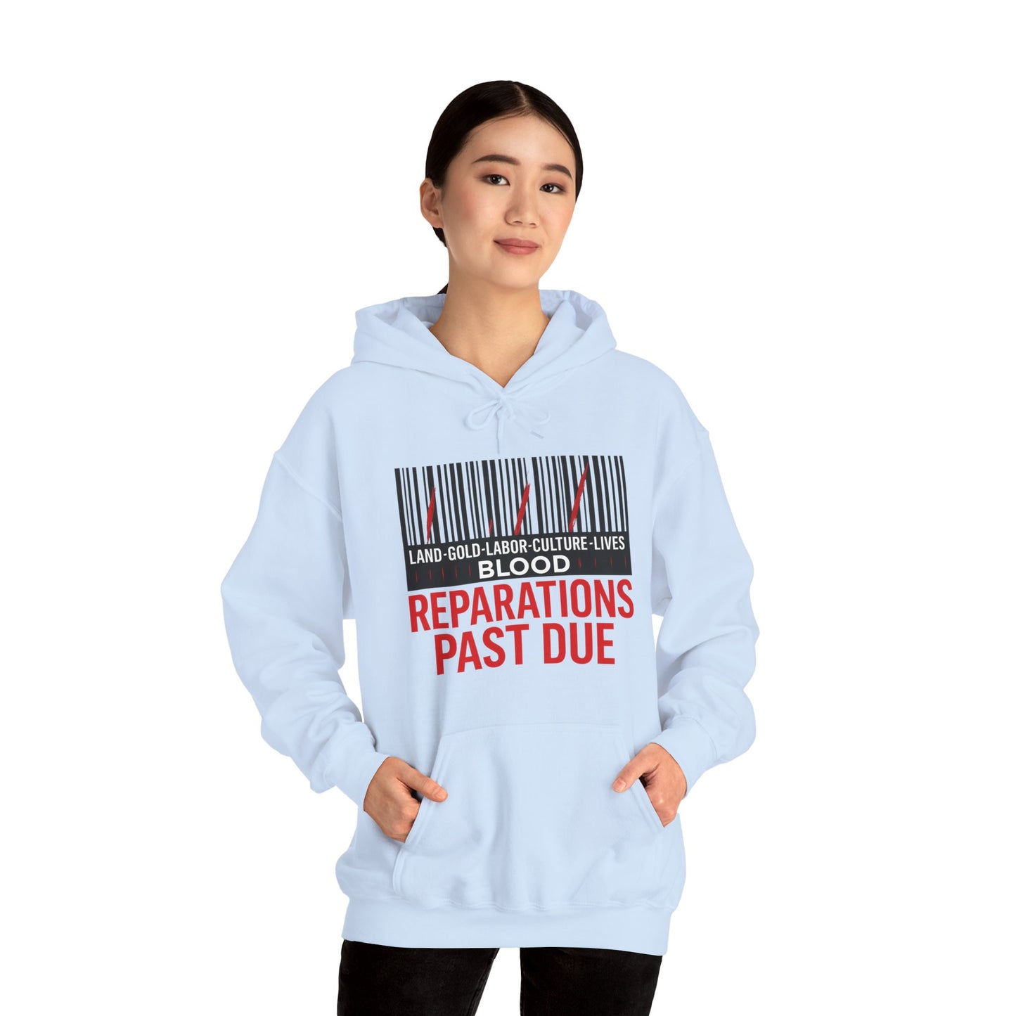 Reparations Theme Hoodie - Unisex Heavy Blend Sweatshirt, Black History Month Apparel, Social Justice Clothing, Protest Wear, Activist [...]