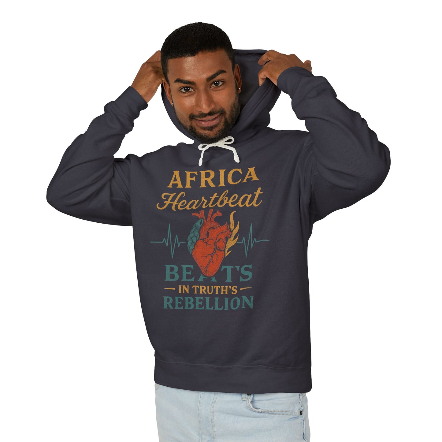 Africa Heartbeat Unisex Lightweight Hoodie