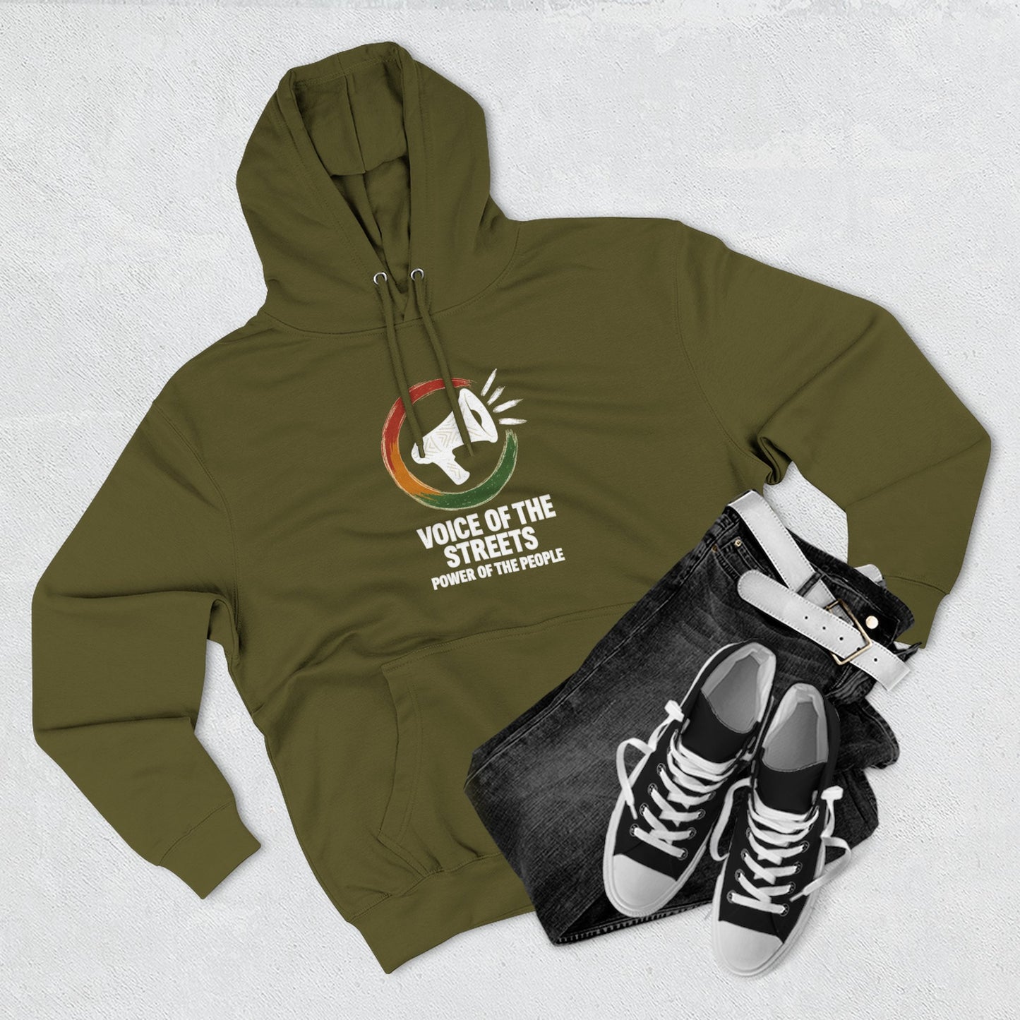Voice of the Streets Fleece Hoodie | Urban Apparel for Comfort and Style | Perfect for Gifts, Casual Wear, Street Culture