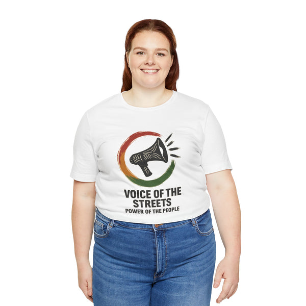 Empowering Voices Tee, Voice of the Streets T-Shirt, Casual Statement Shirt, Unisex Graphic Tee, Gift for Activists, Soft Cotton Tee