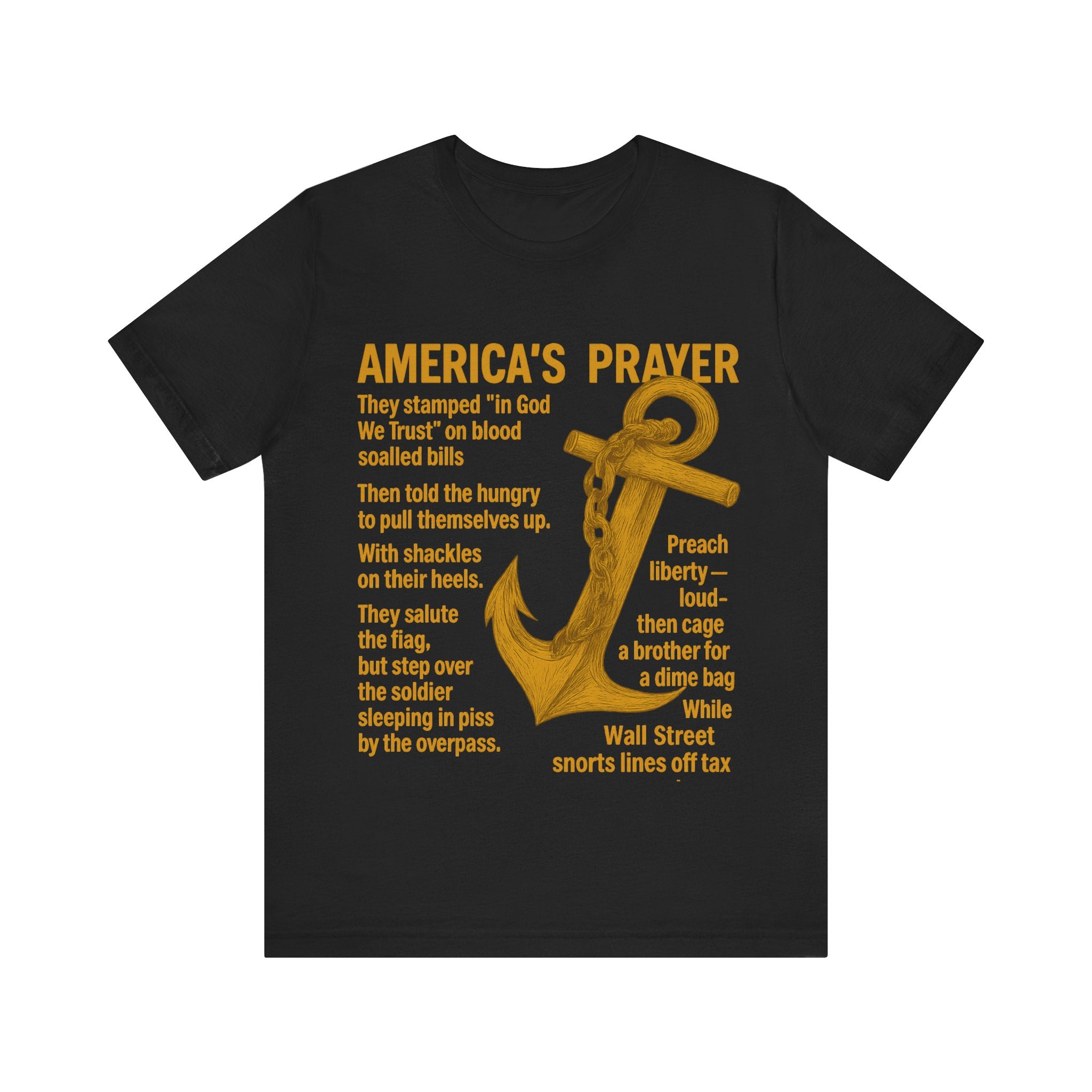 America's Prayer Anchor Tee — Patriotic Poem Graphic T-Shirt
