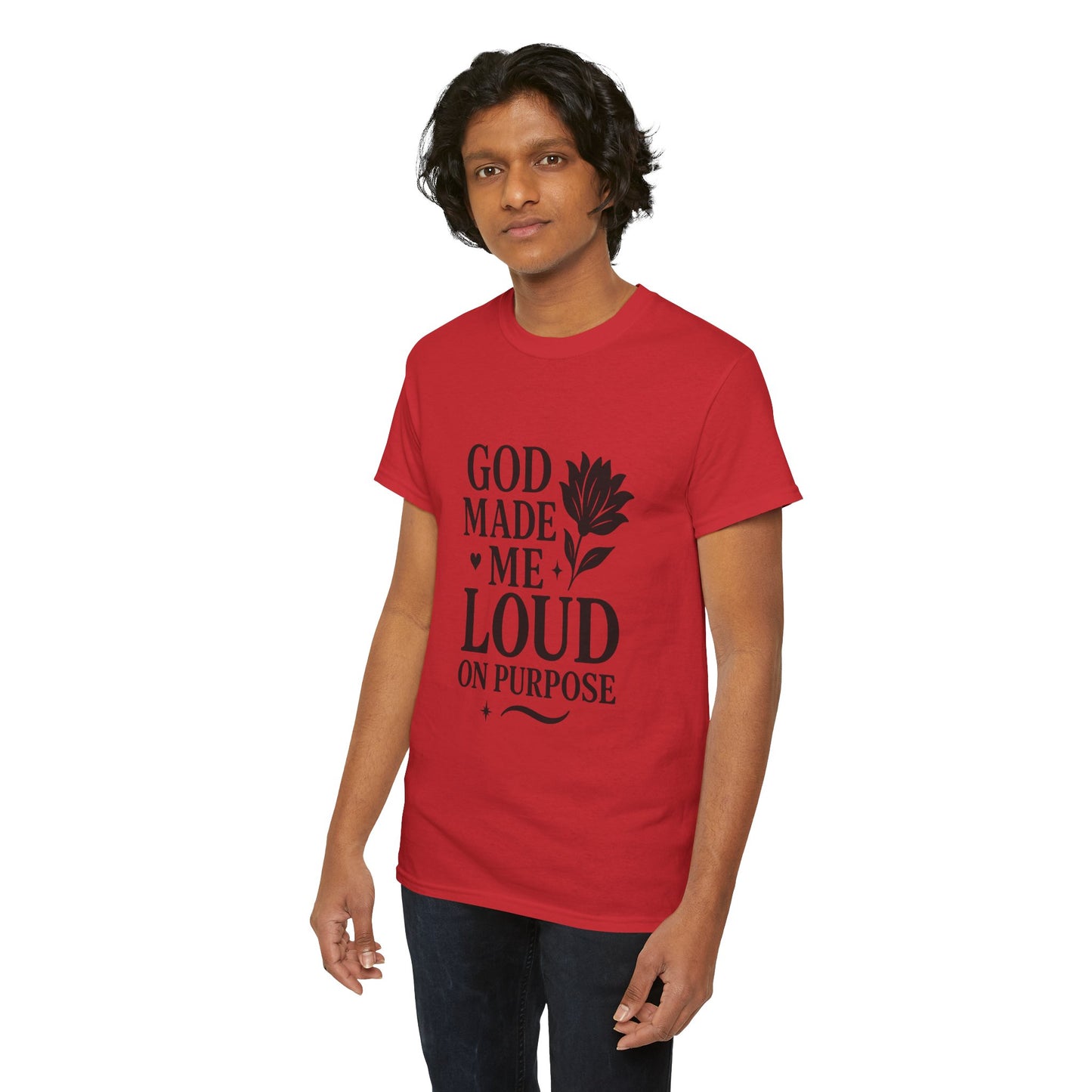 Unisex Heavy Cotton Tee with Inspirational Quote