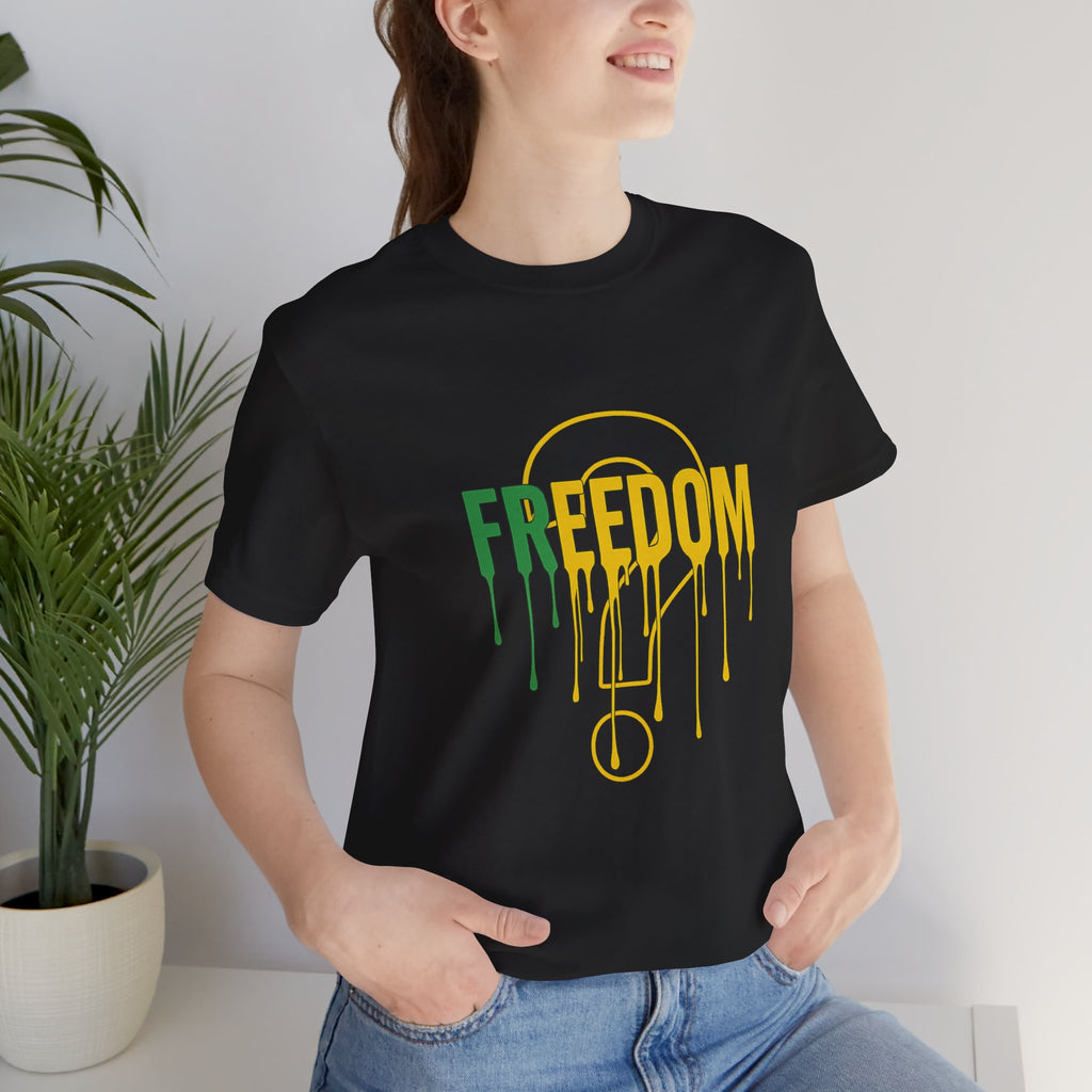 Freedom Drip Graphic Tee for Unisex, Casual T-Shirt for Men & Women