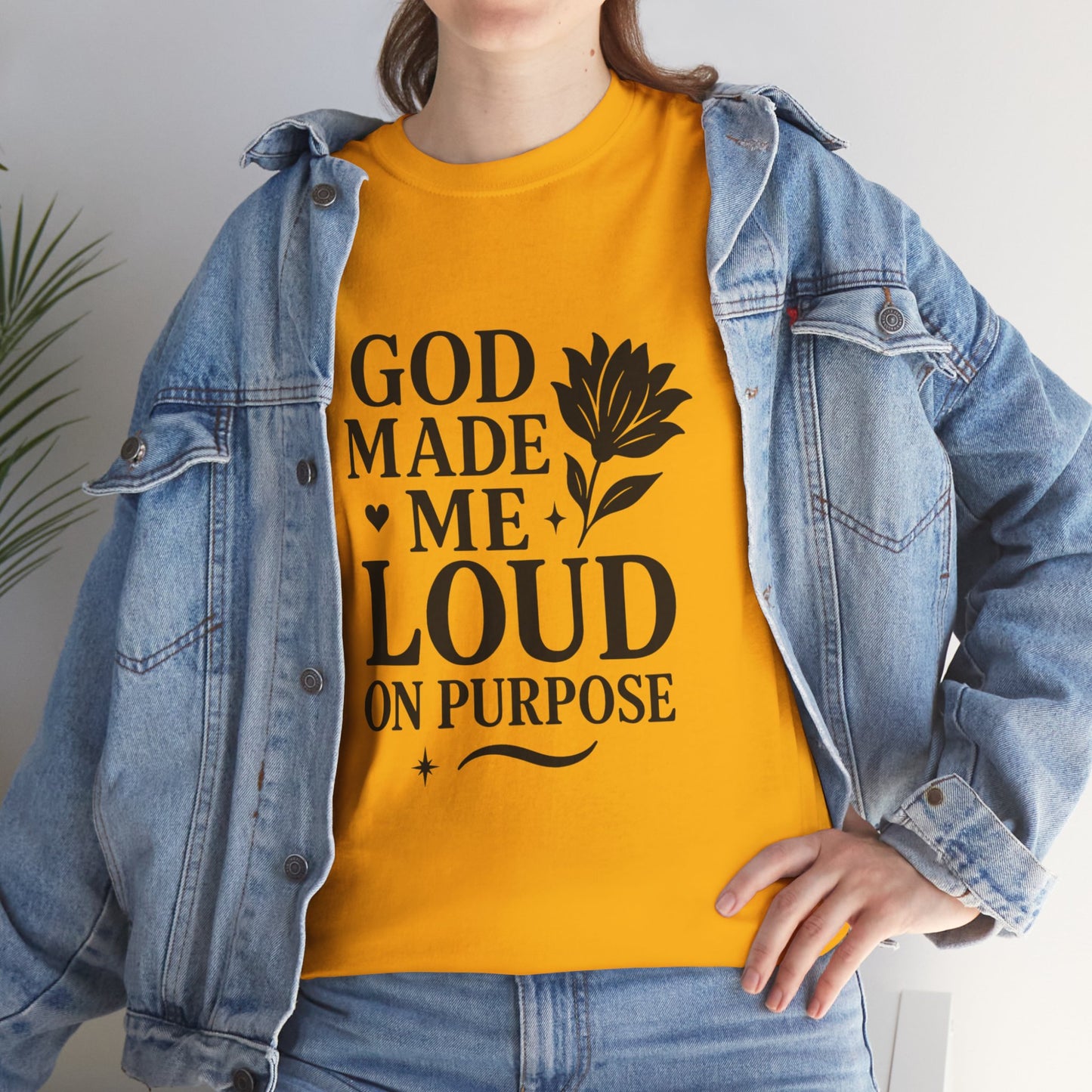 Unisex Heavy Cotton Tee with Inspirational Quote
