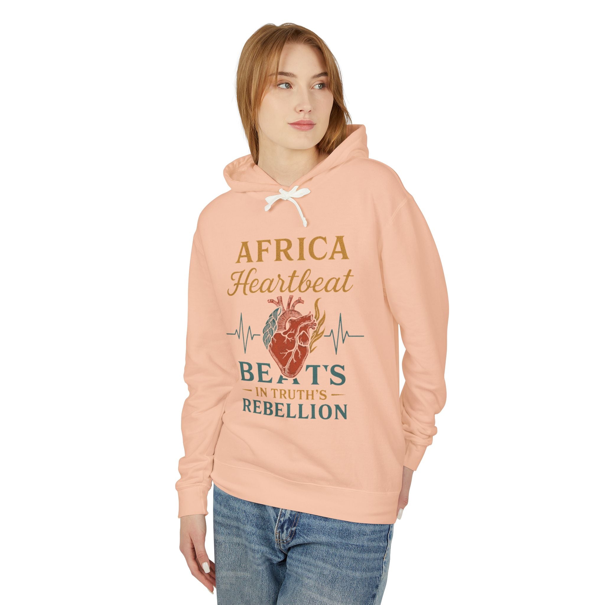 Africa Heartbeat Unisex Lightweight Hoodie