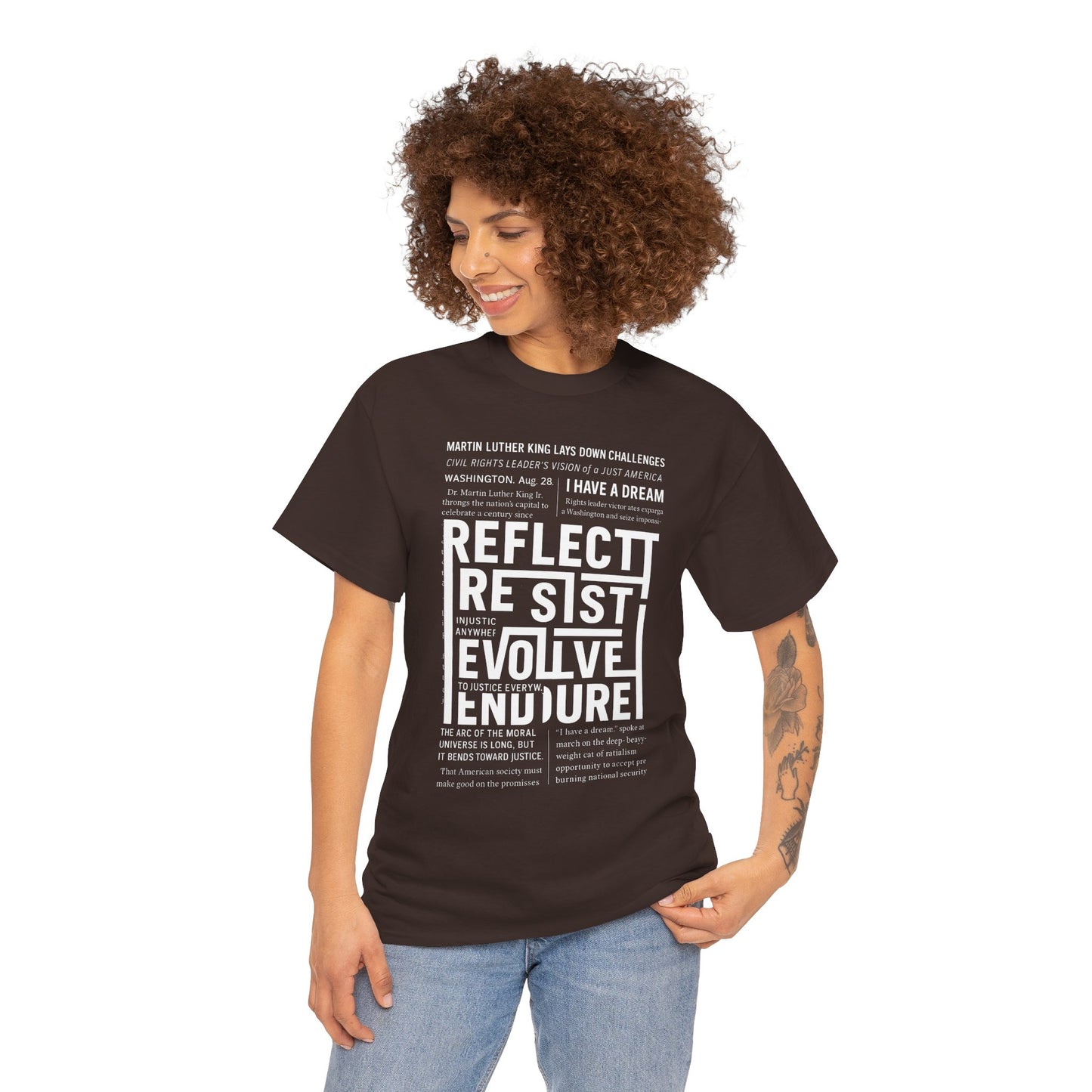 Inspirational Quote Unisex Heavy Cotton Tee - Perfect for Activism.