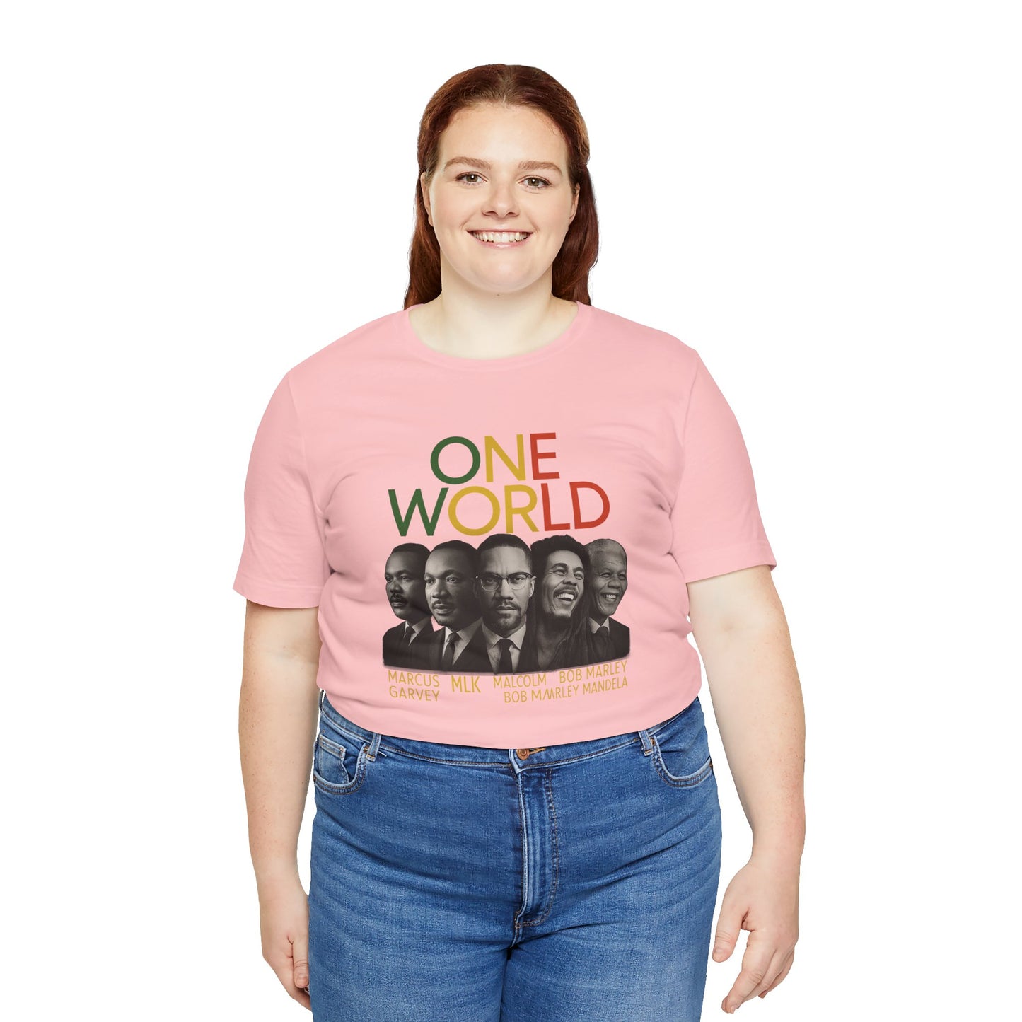 ONE WORLD Unisex Jersey Tee, Inspirational Shirt, Social Justice Apparel,