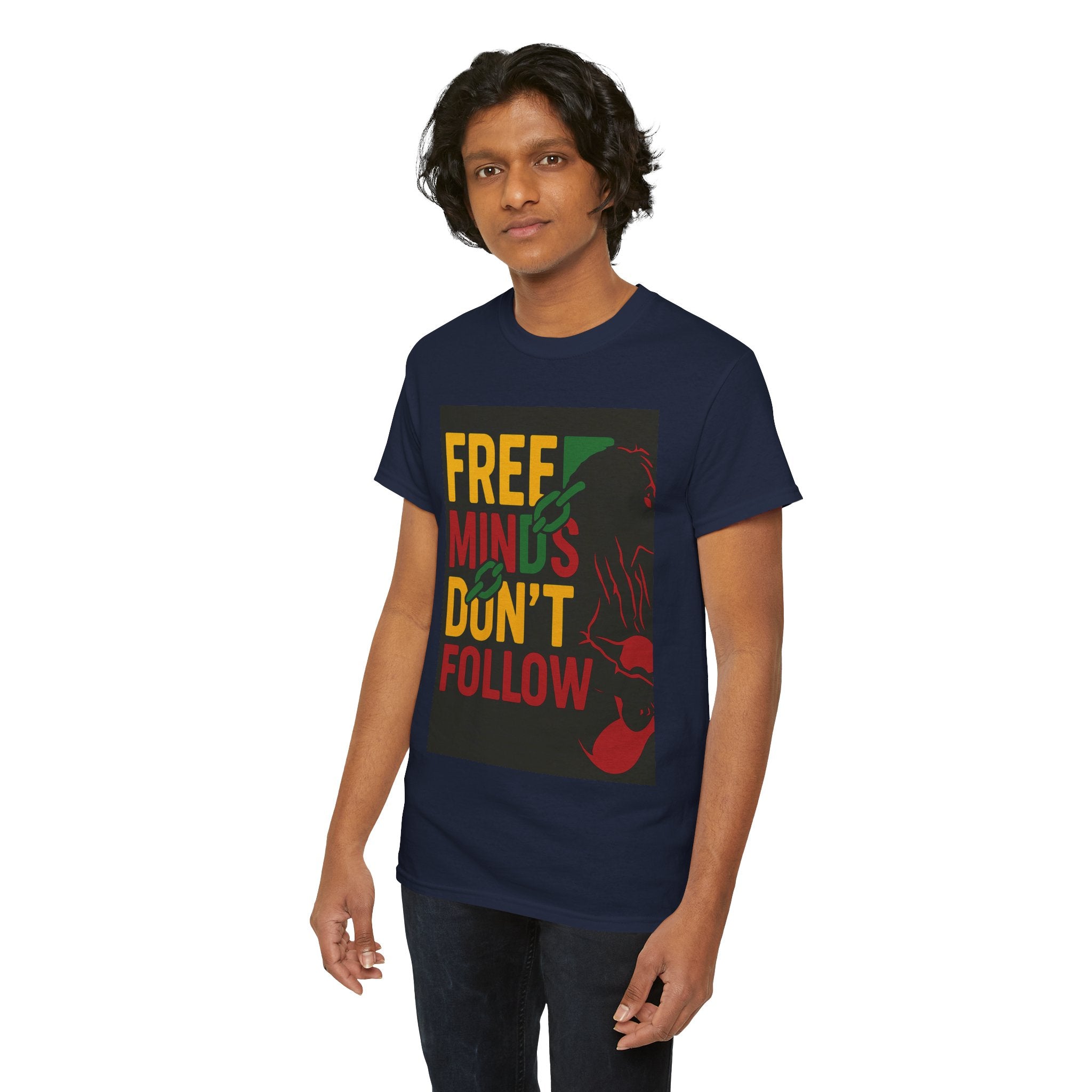 Free Minds Unisex Heavy Cotton Tee - Gift for Empowerment, Activism Outfit